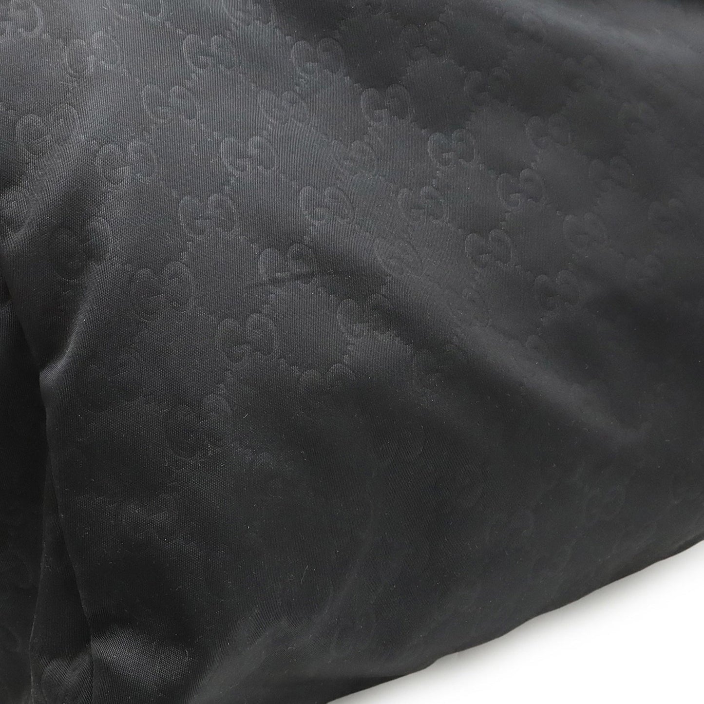 Gucci Black Nylon Leather Handbag Tote Bag