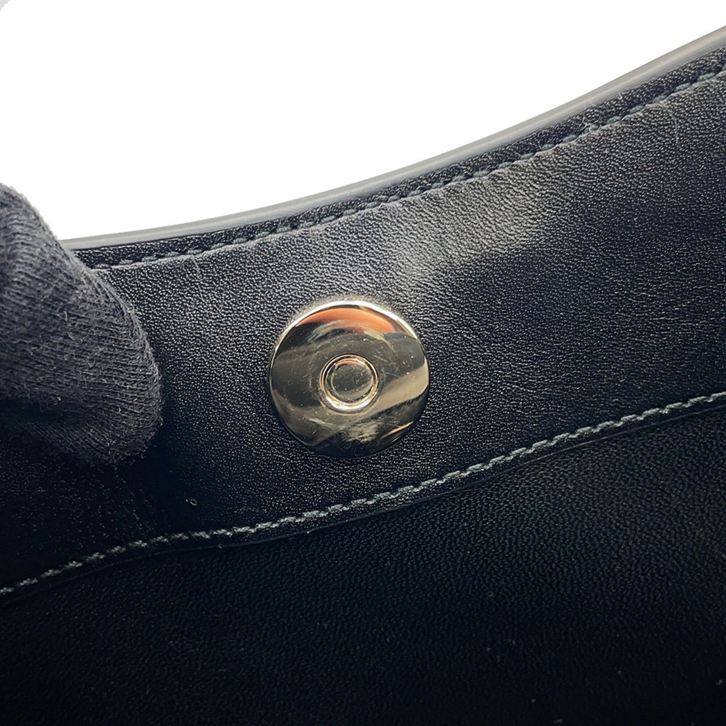 Gucci Black Leather Handbag Shoulder Bag Tote Bag