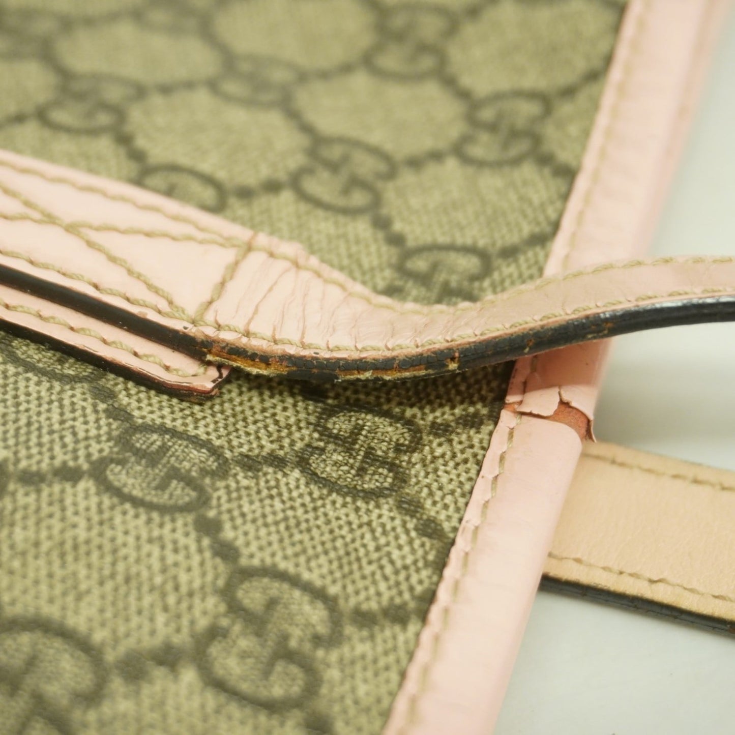 Gucci Brown Pink Pvc Tote Bag