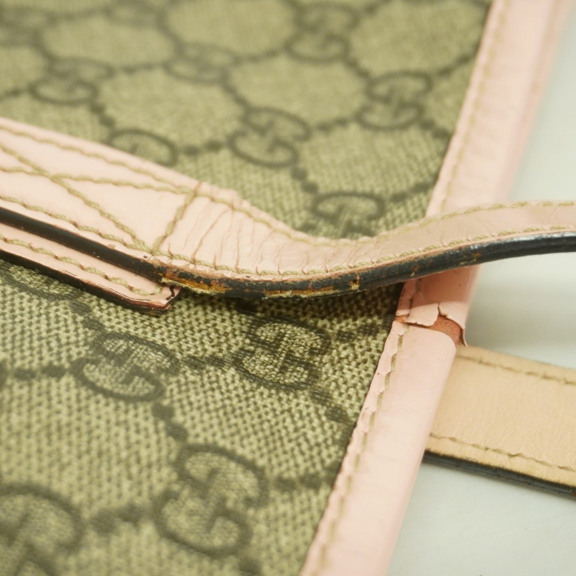 Gucci Brown Pink Pvc Tote Bag