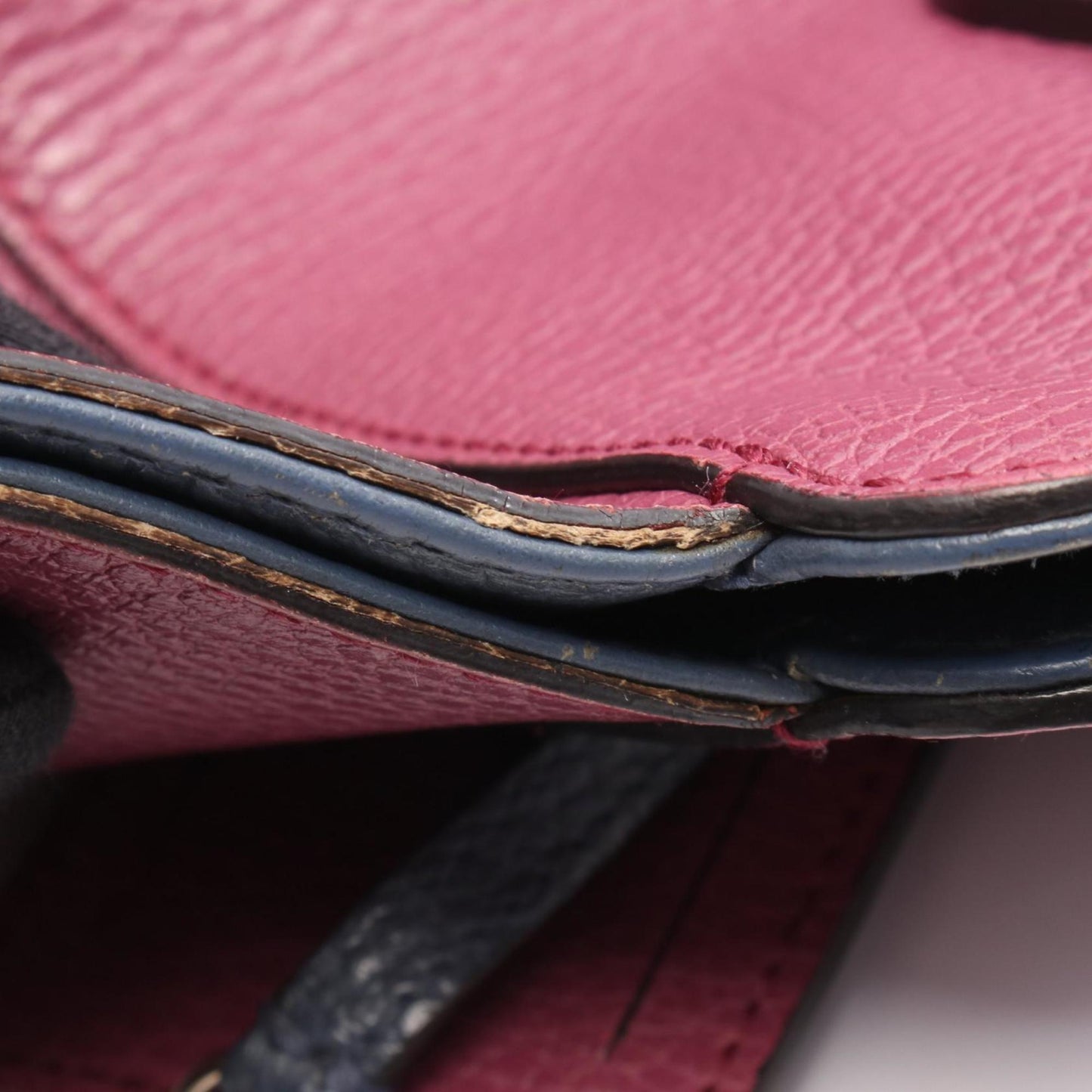 Gucci Blue Pink Leather Tote Bag