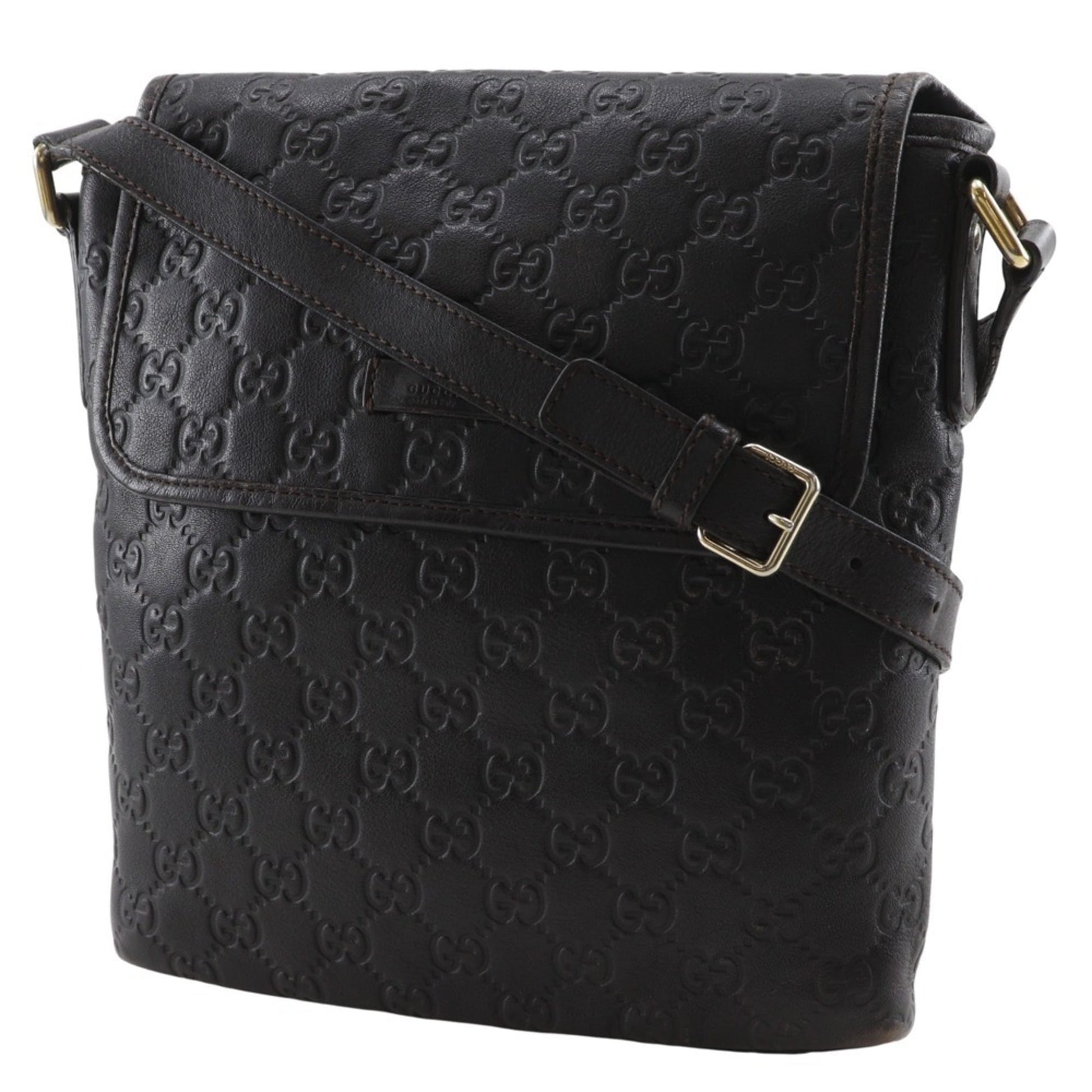 Gucci Brown Leather Shoulder Bag
