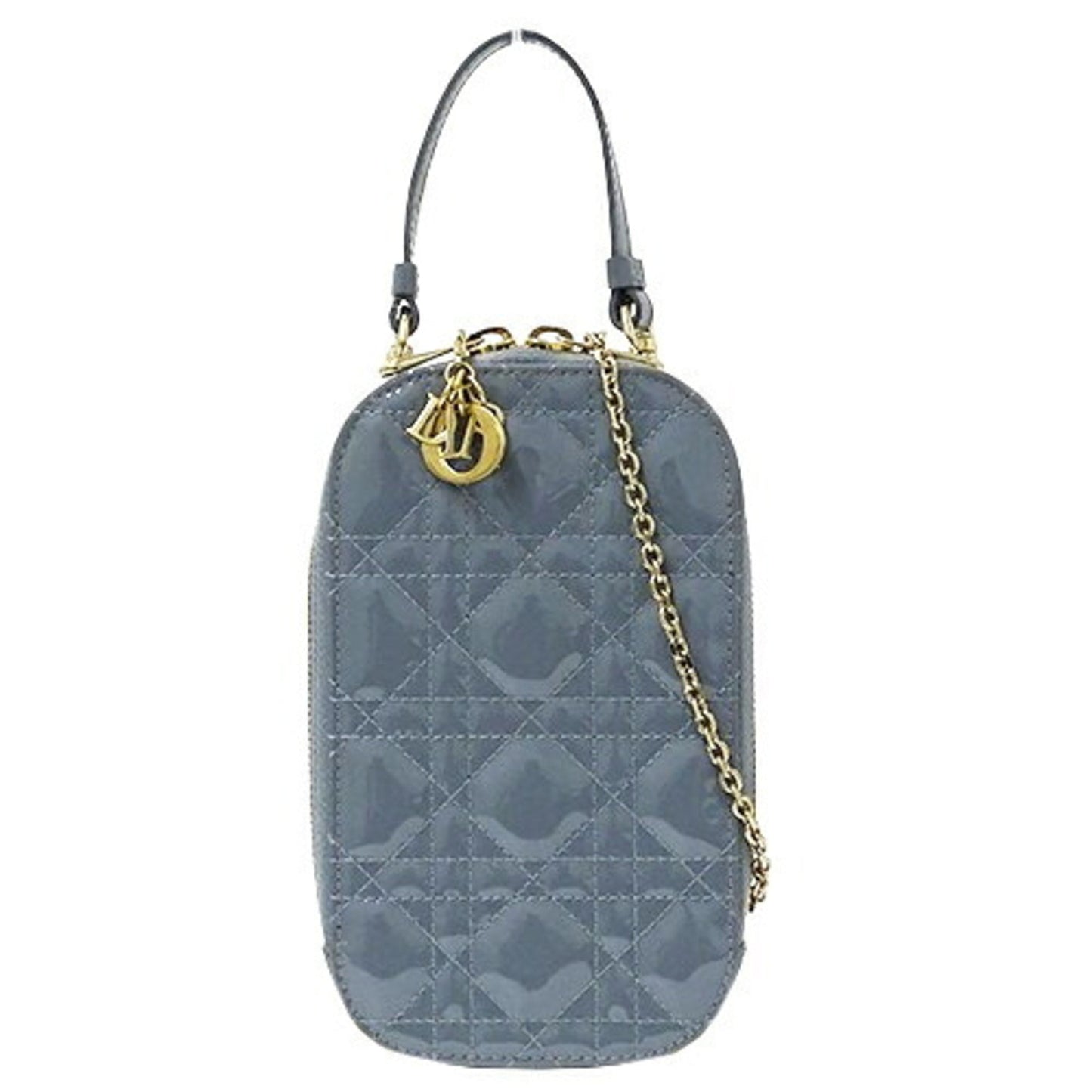 Dior Handbag Christian Pouch Leather Patent Satchel Bag