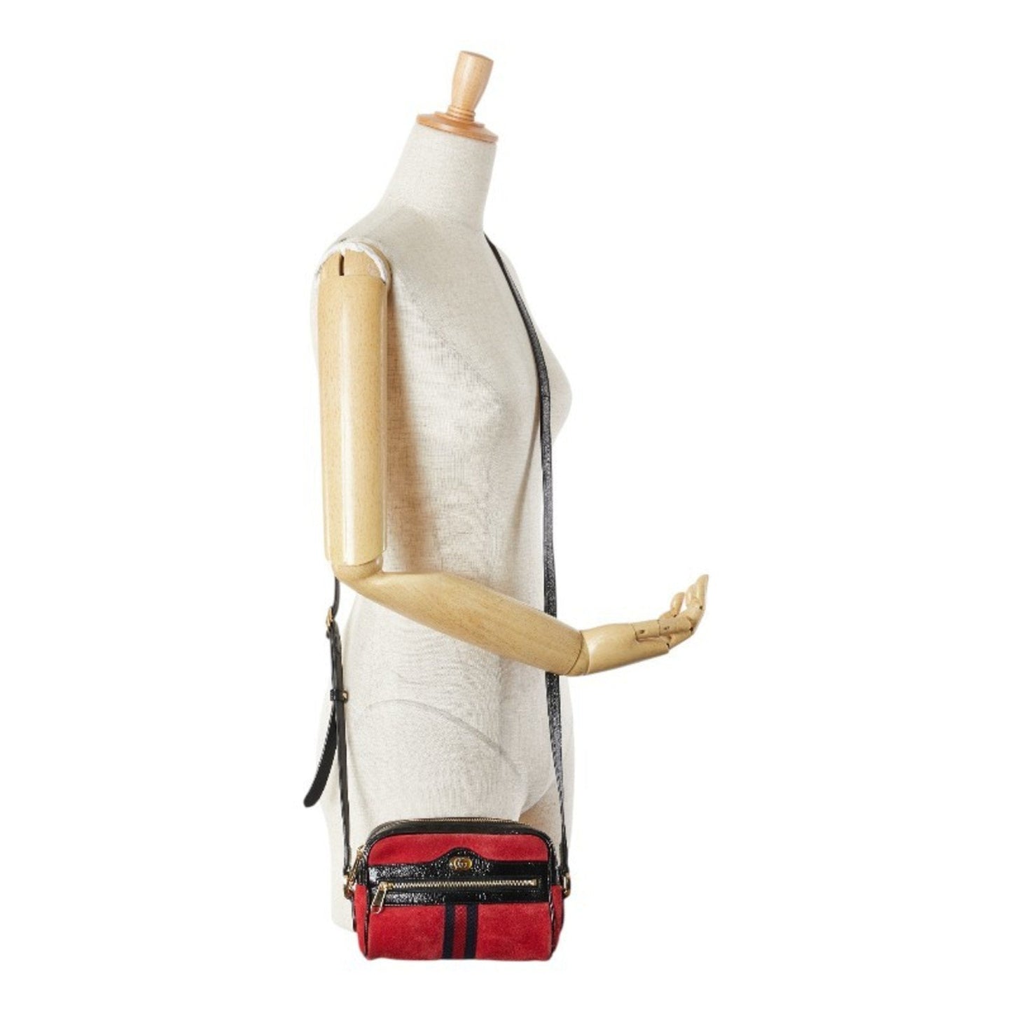 Gucci Multi-Color Red Color Suede Leather Shoulder Bag