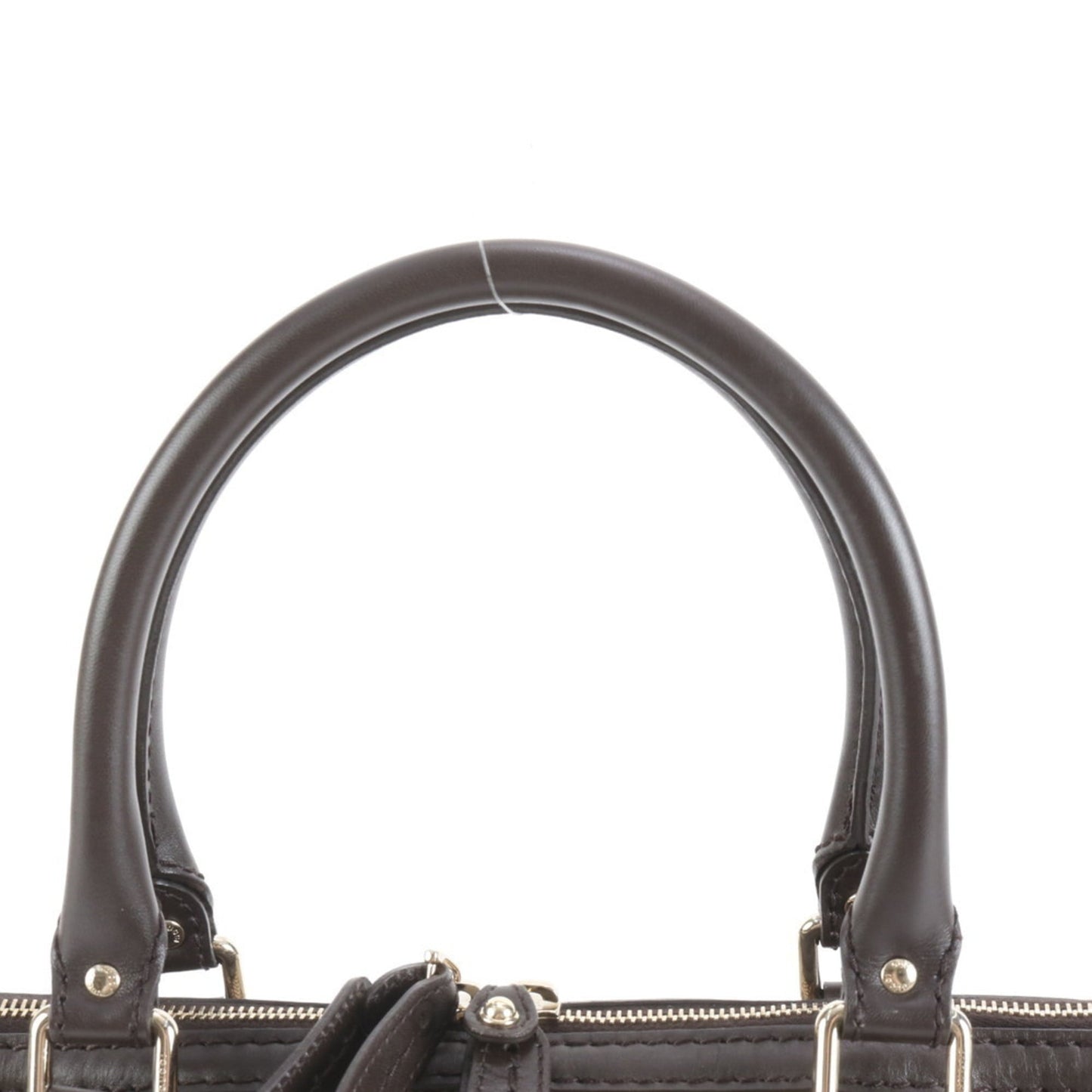 Gucci Brown Leather Canvas Shoulder Bag