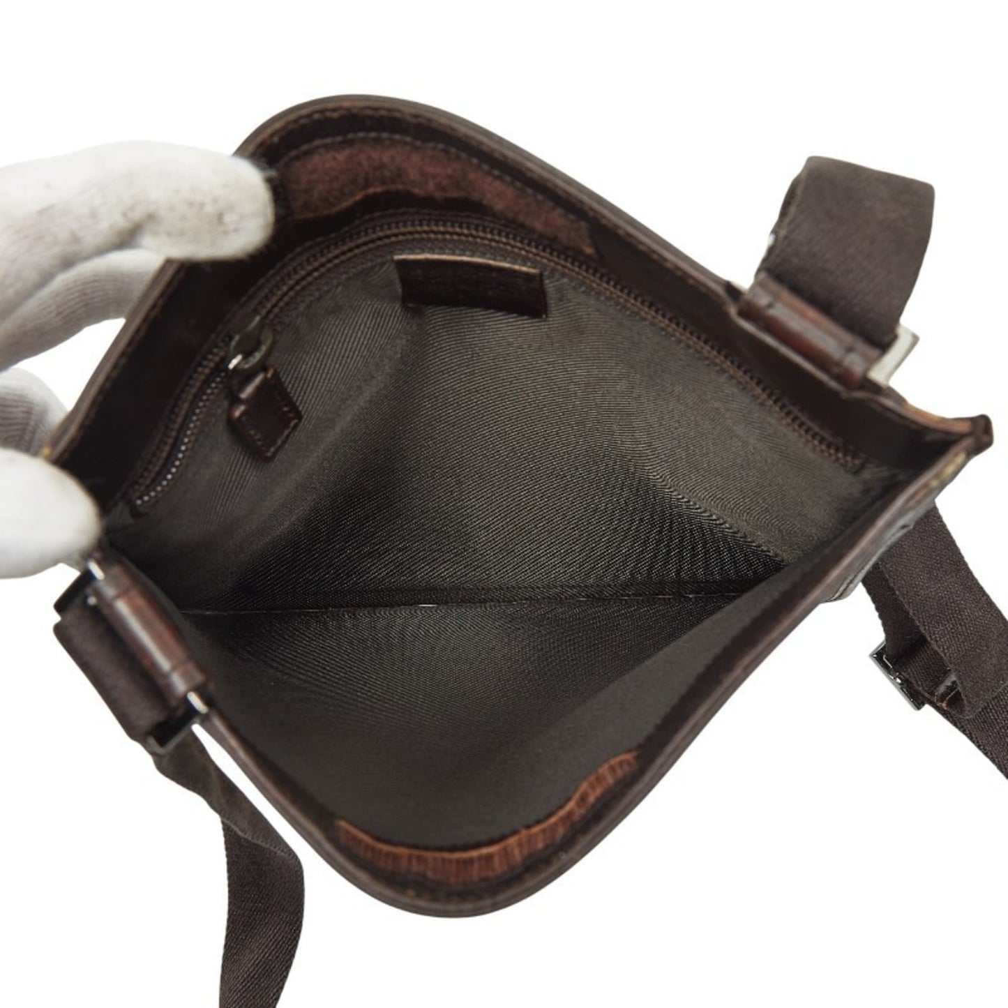 Gucci Beige Brown Pvc Leather Shoulder Bag