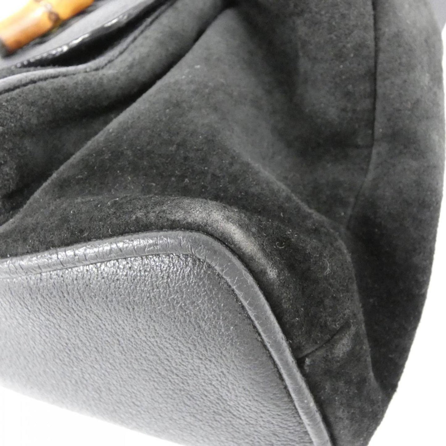 Gucci Black Suede Leather Backpack