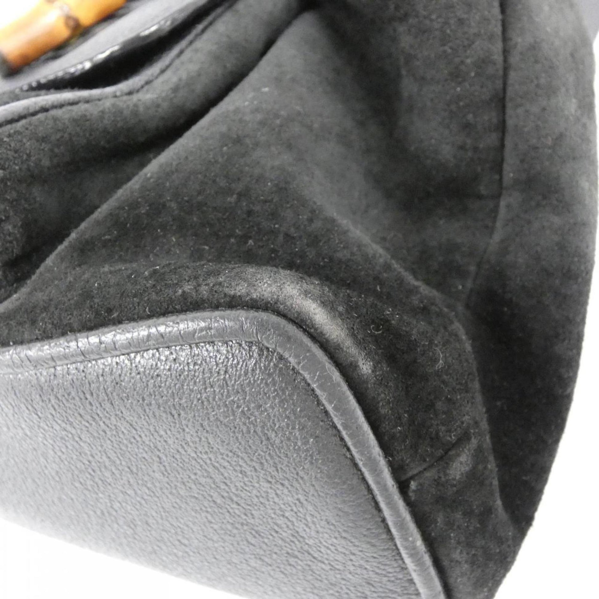 Gucci Black Suede Leather Backpack