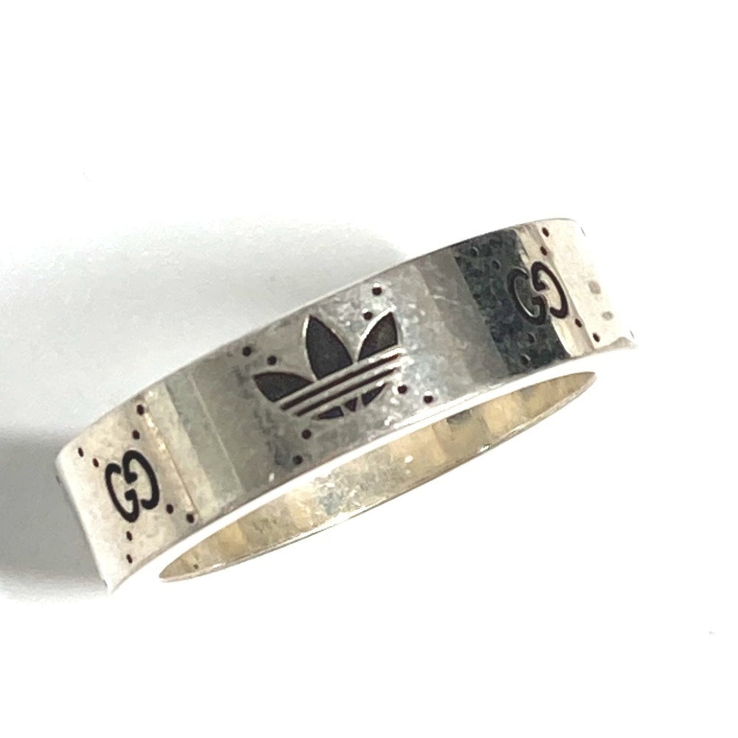 Gucci Silver Black Silver 925 Band Ring
