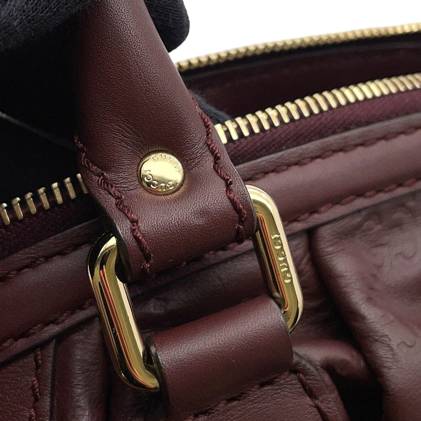 Gucci Sukey Bordeaux Leather Shoulder Bag Tote Bag