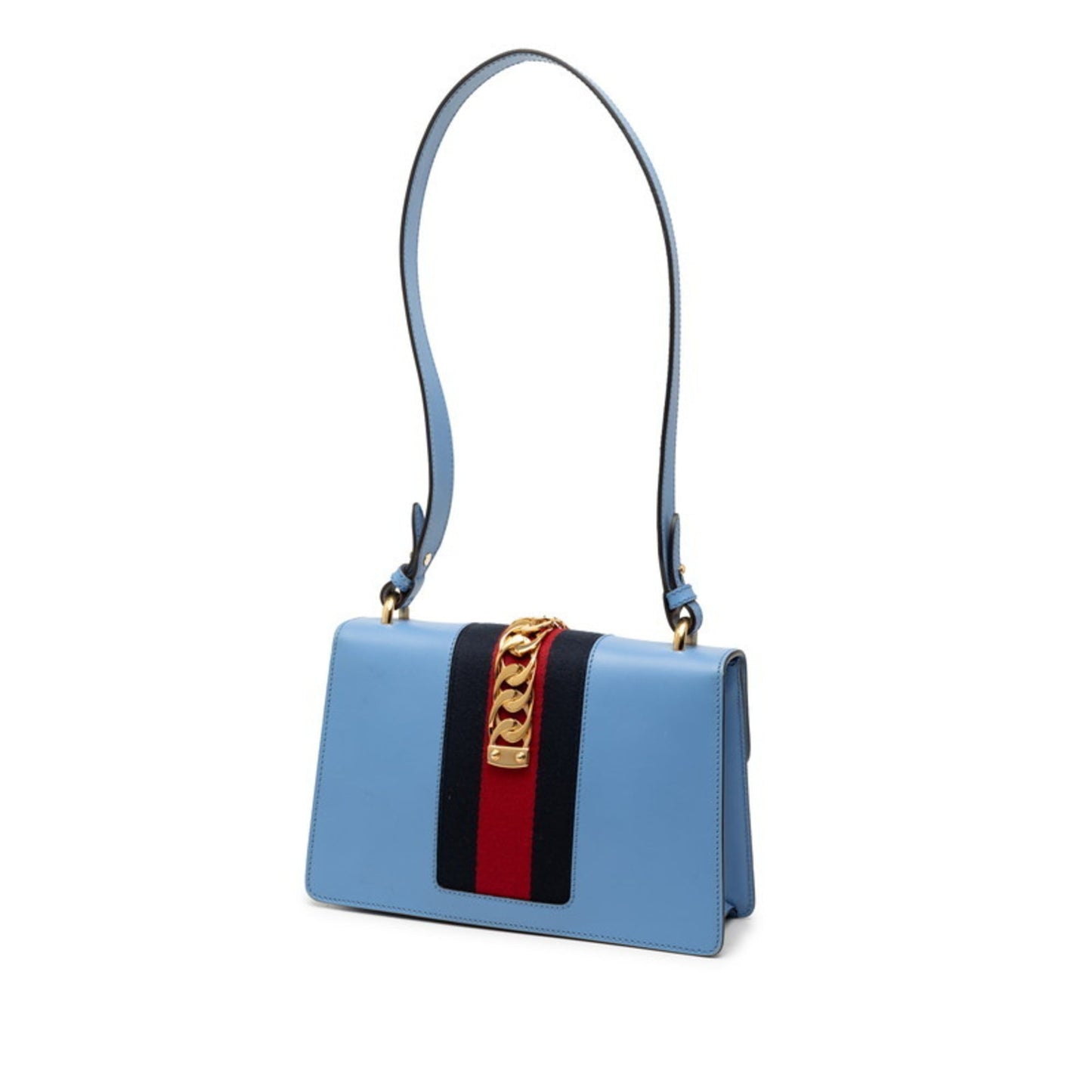 Gucci Blue Leather Shoulder Bag