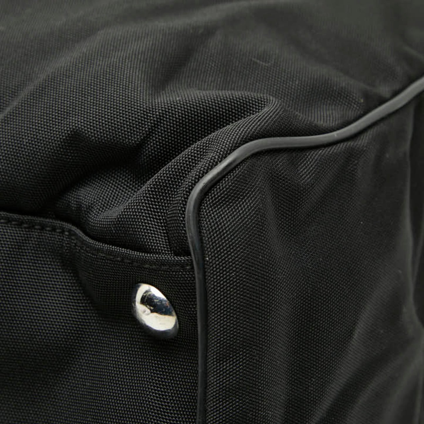 Gucci Black Nylon Leather Tote Bag