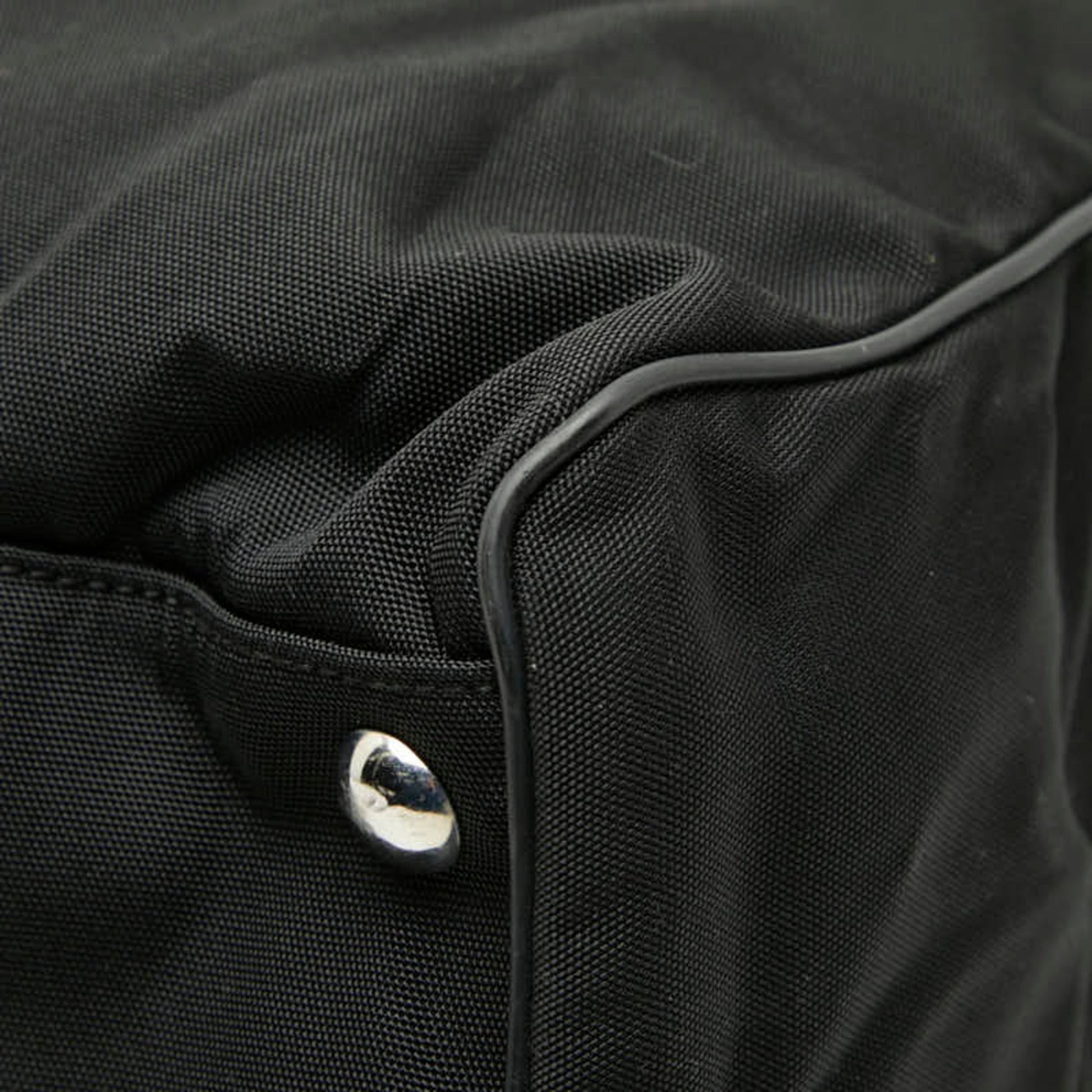Gucci Black Nylon Leather Tote Bag