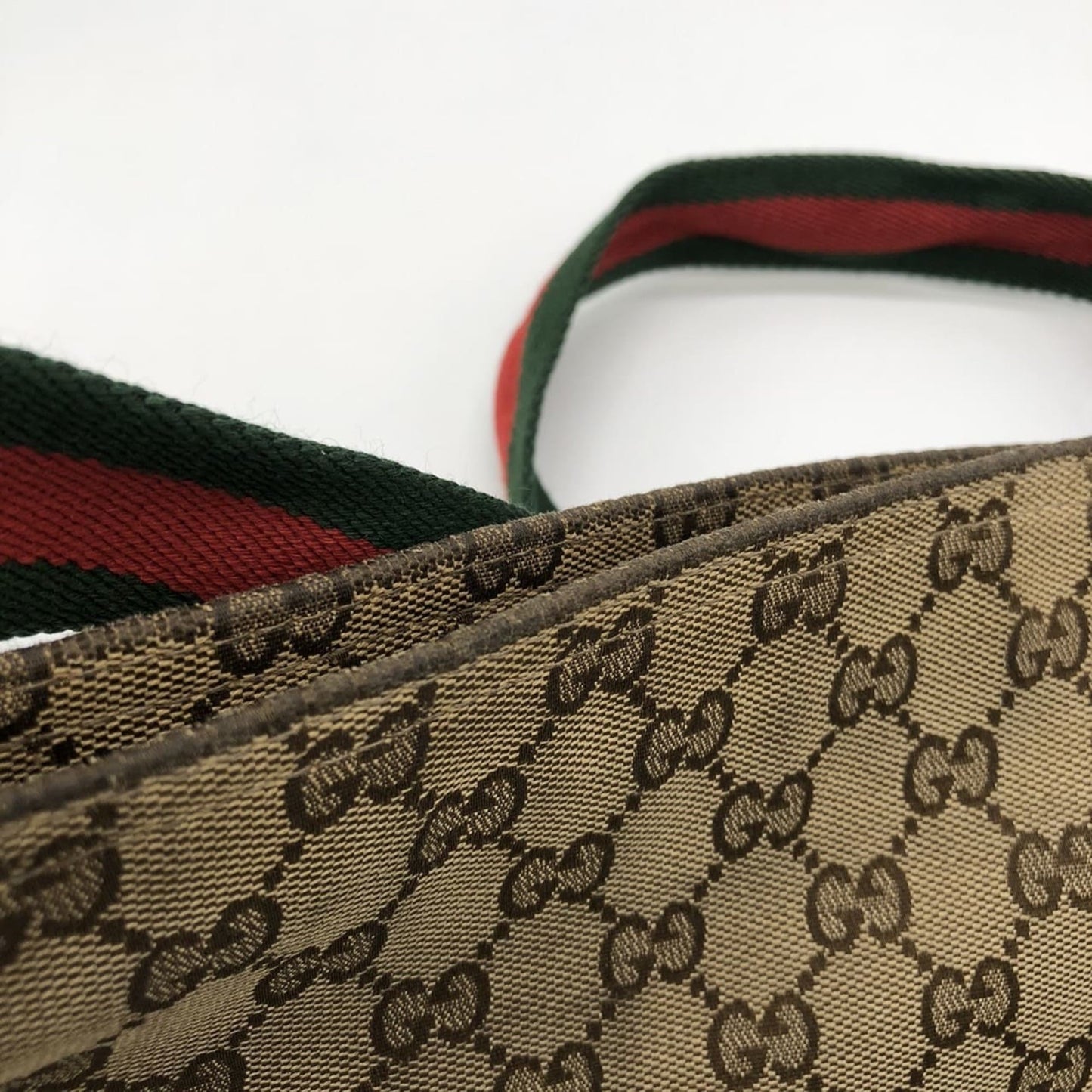 Gucci Gg Canvas Brown Gg Canvas Leather Shoulder Bag