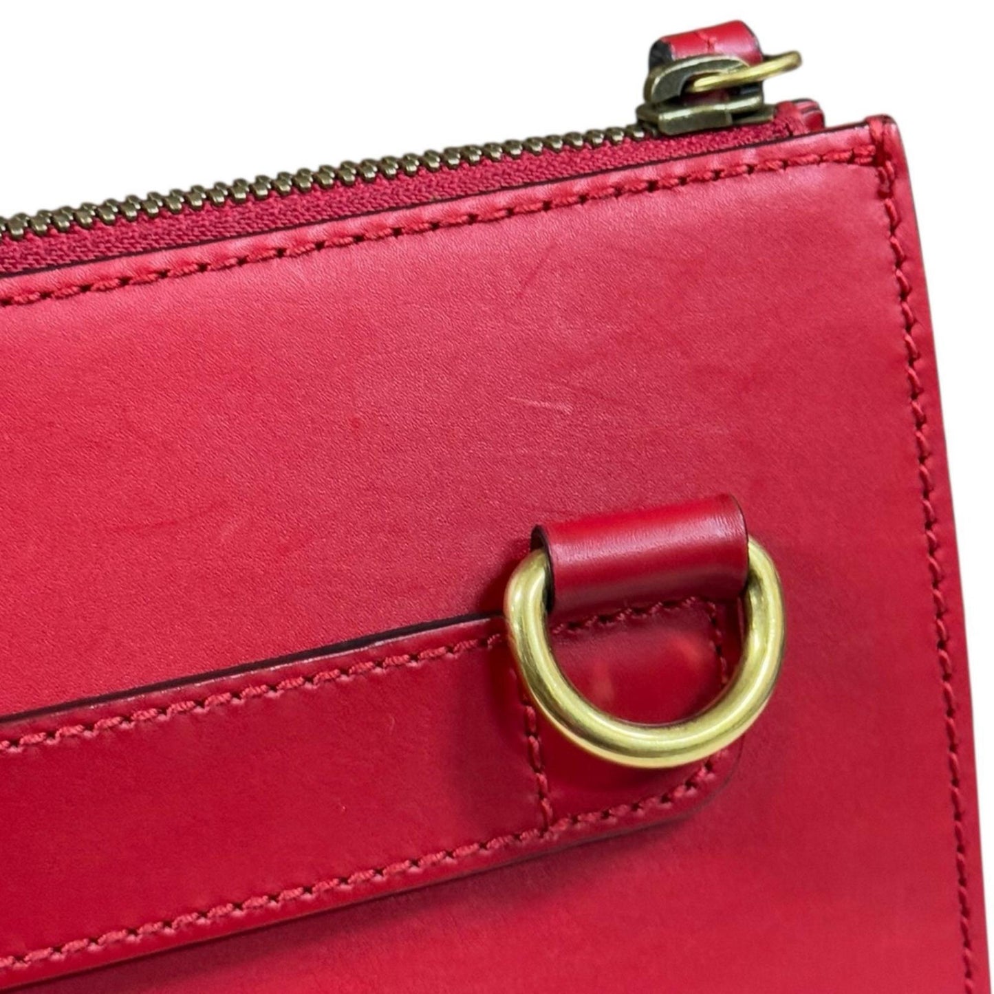 Gucci Red Color Leather Shoulder Bag