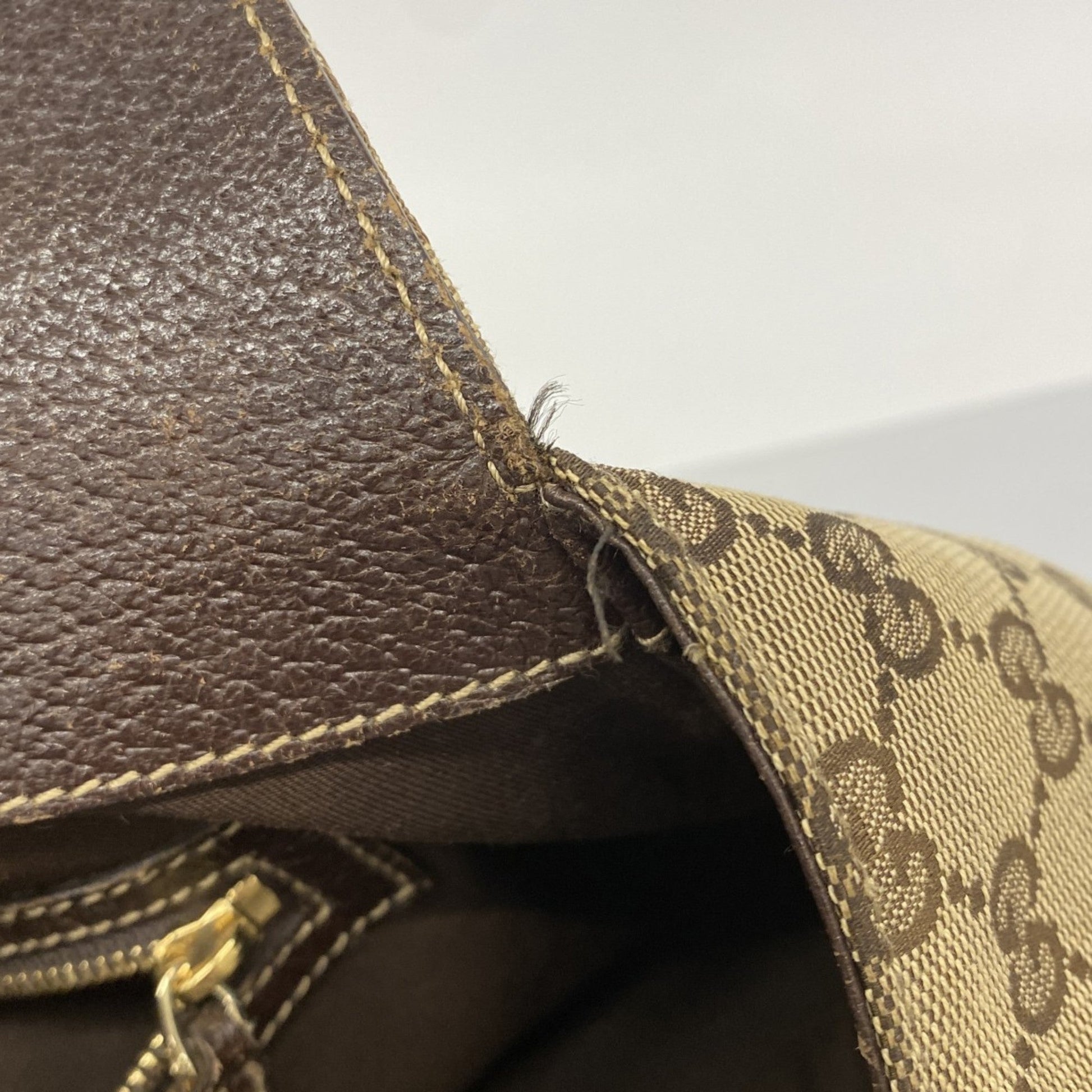 Gucci Brown Canvas Handbag