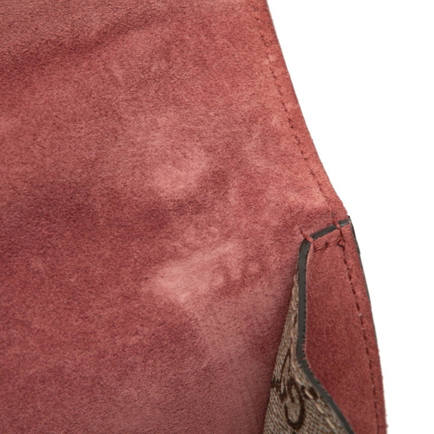 Gucci Beige Red Color Pvc Suede Shoulder Bag