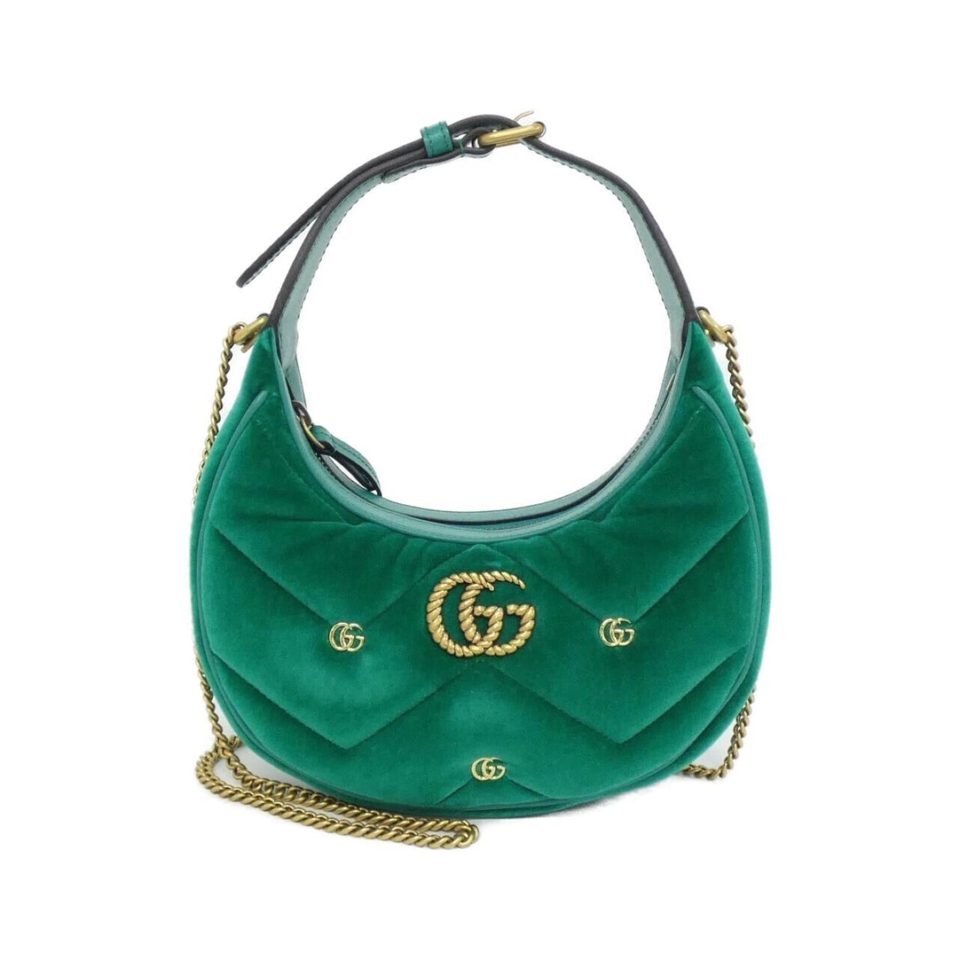 Gucci Green Velvet Shoulder Bag