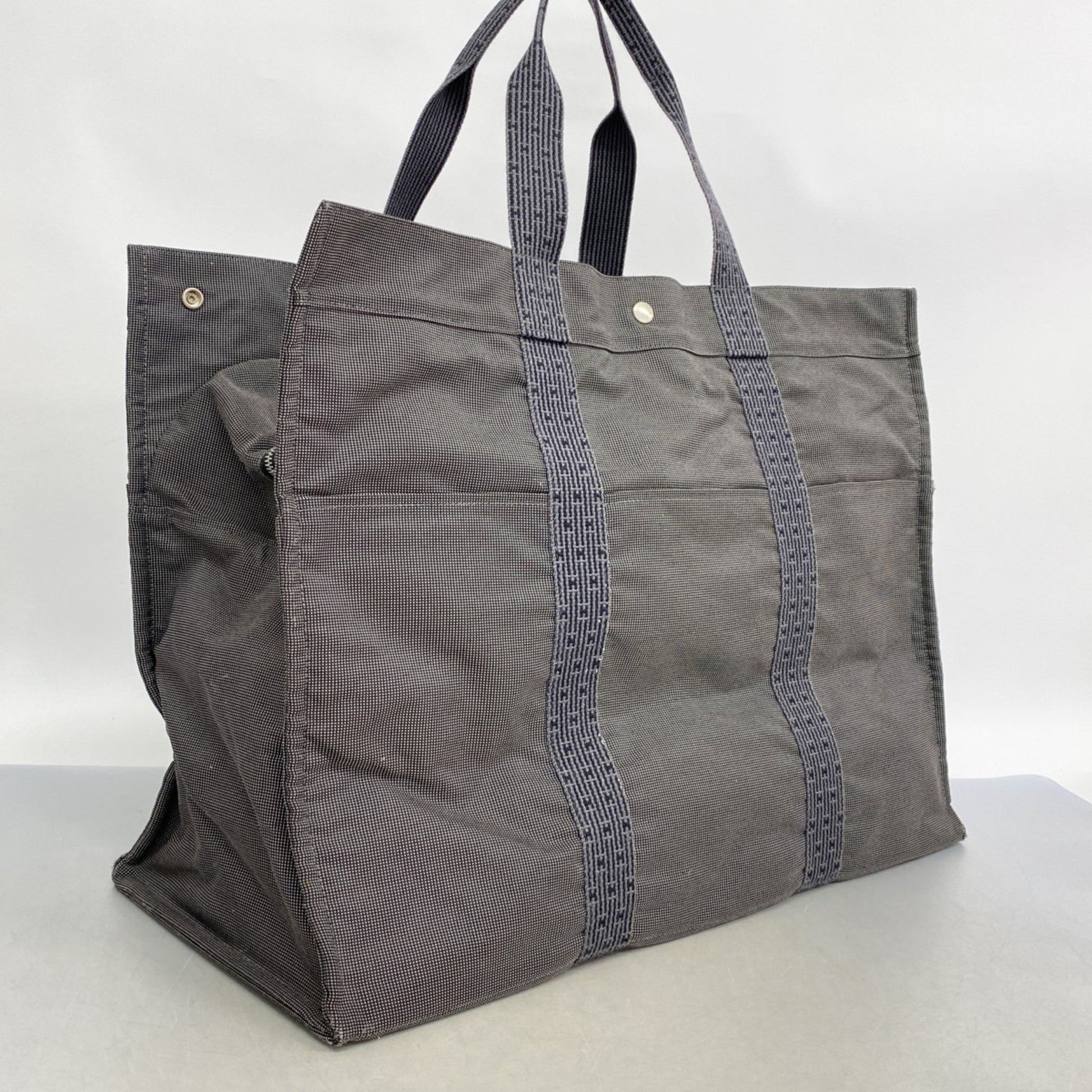 Hermes Tote Bag Canvas Gray Tote Bag 51
