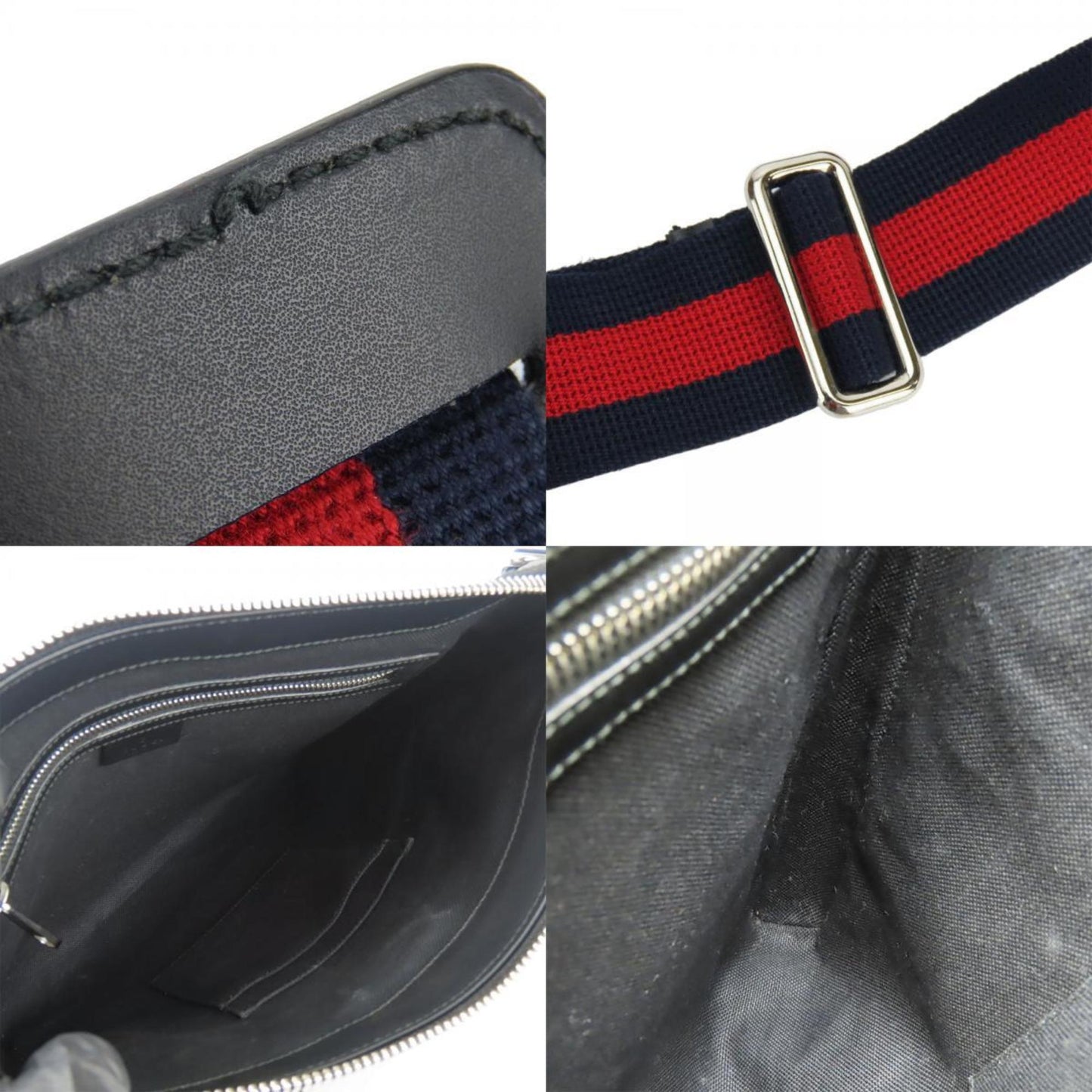 Gucci Black Gray Gg Supreme Shoulder Bag