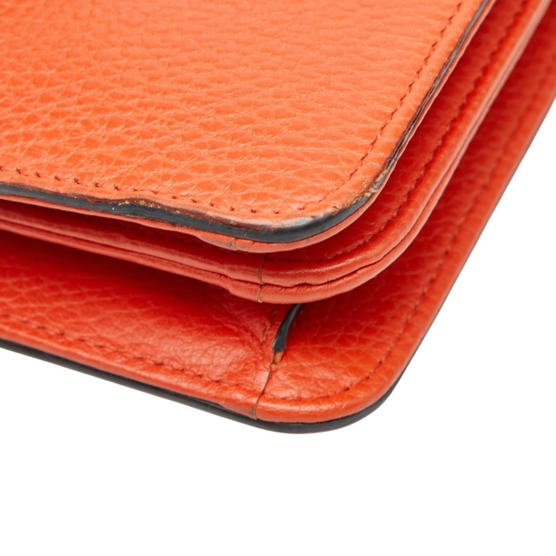 Gucci Orange Leather Shoulder Bag