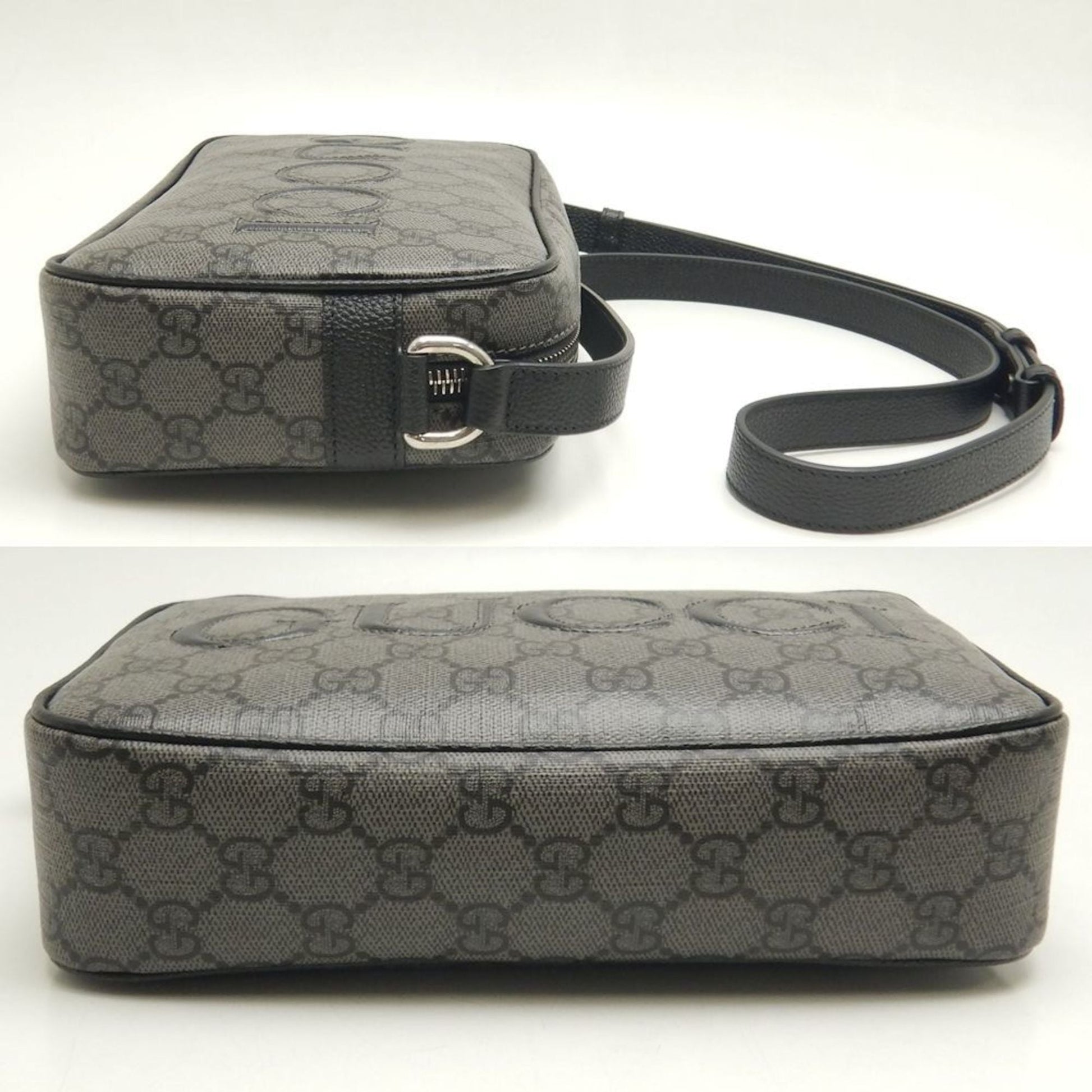 Gucci Black Gg Supreme Canvas Shoulder Bag