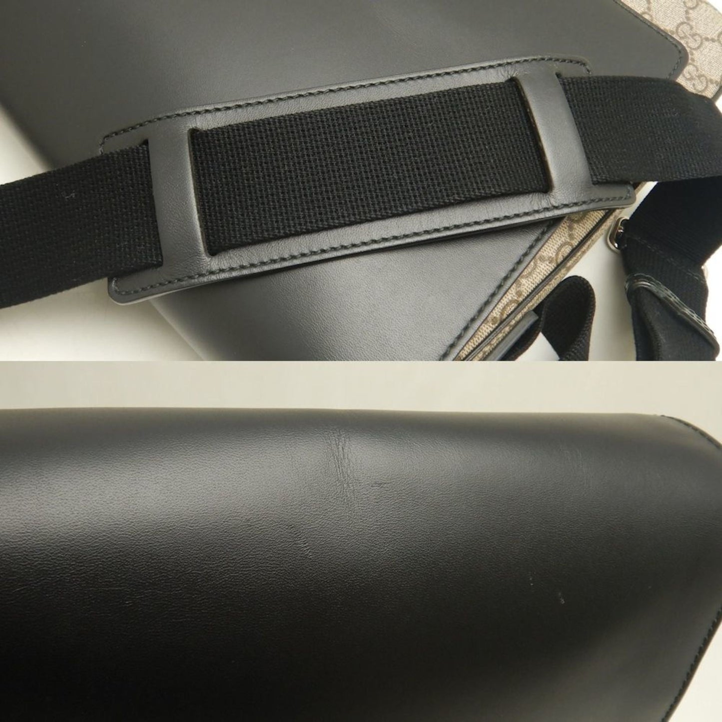 Gucci Beige Black Gg Supreme Shoulder Bag