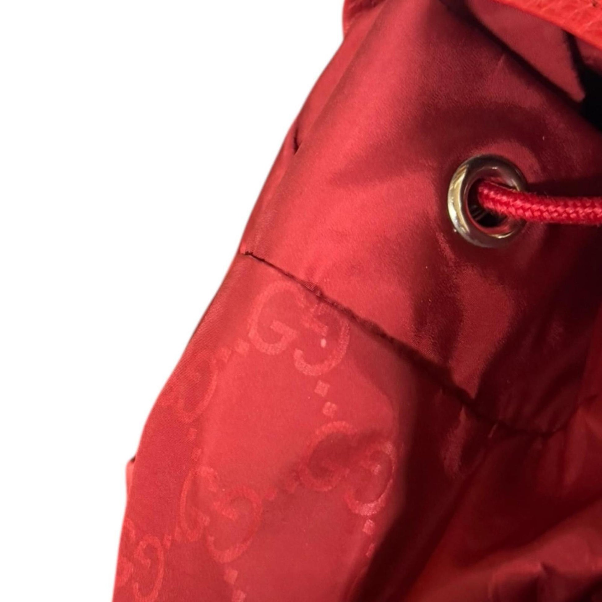 Gucci Red Color Nylon Backpack