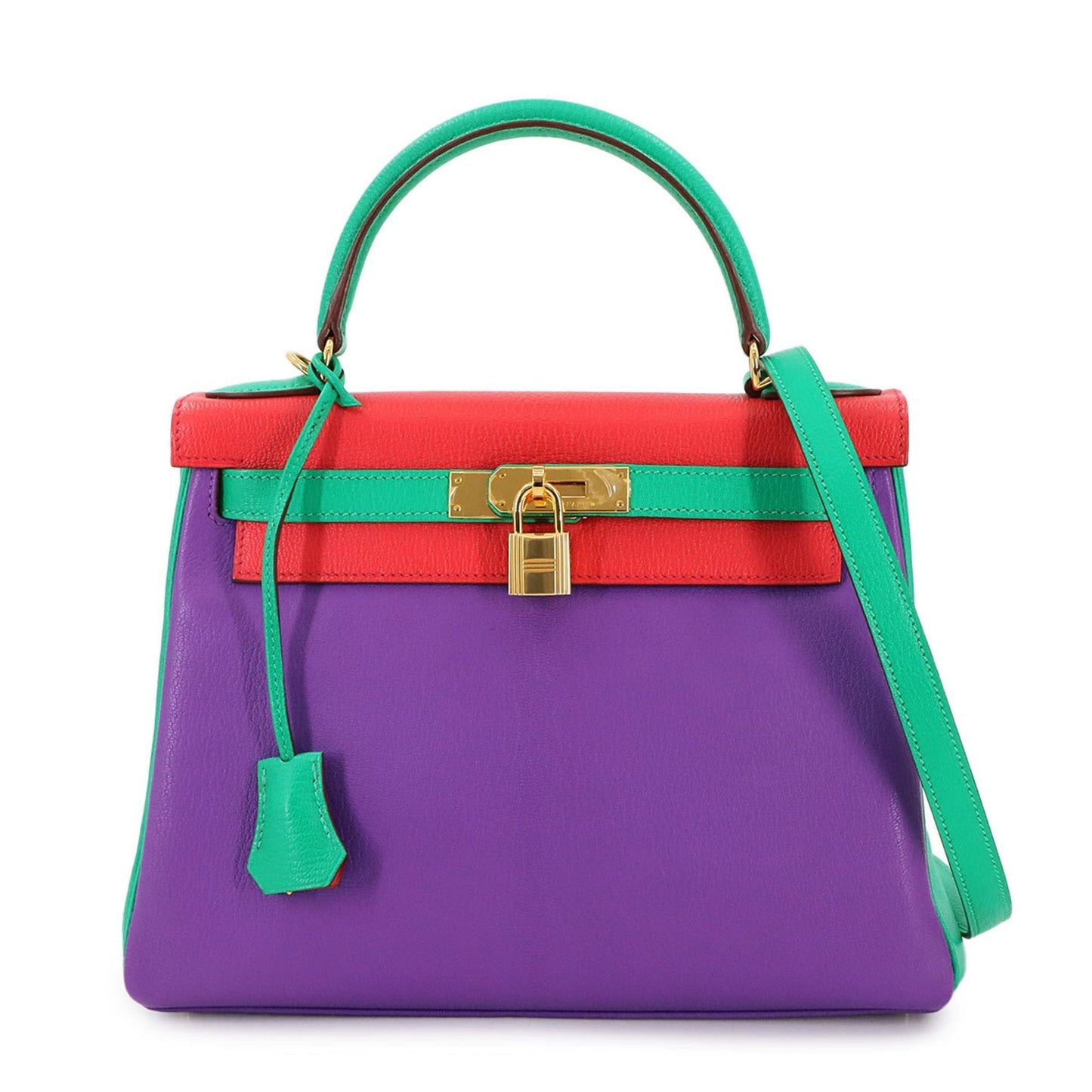 Hermes Bougainvillier Mint Chevre Handbag Shoulder Bag Leather Green