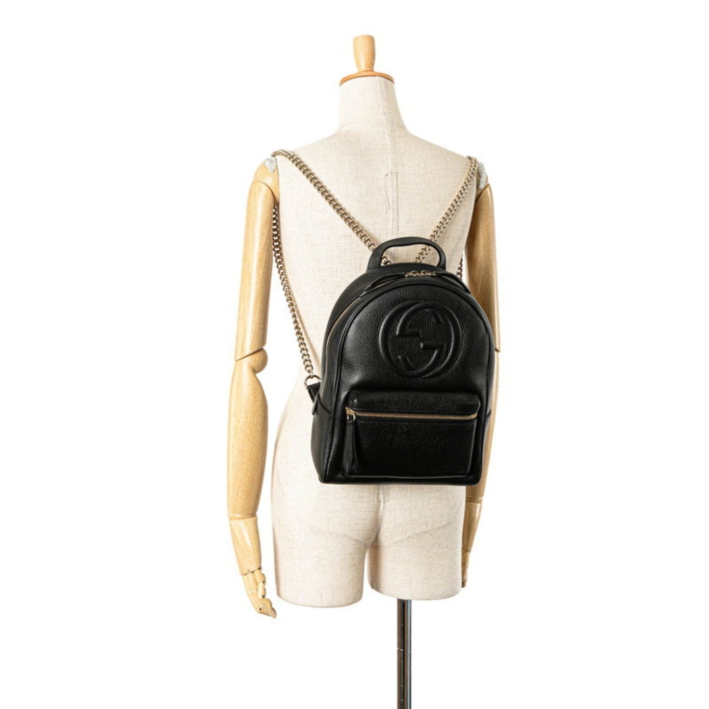 Gucci Black Leather Backpack
