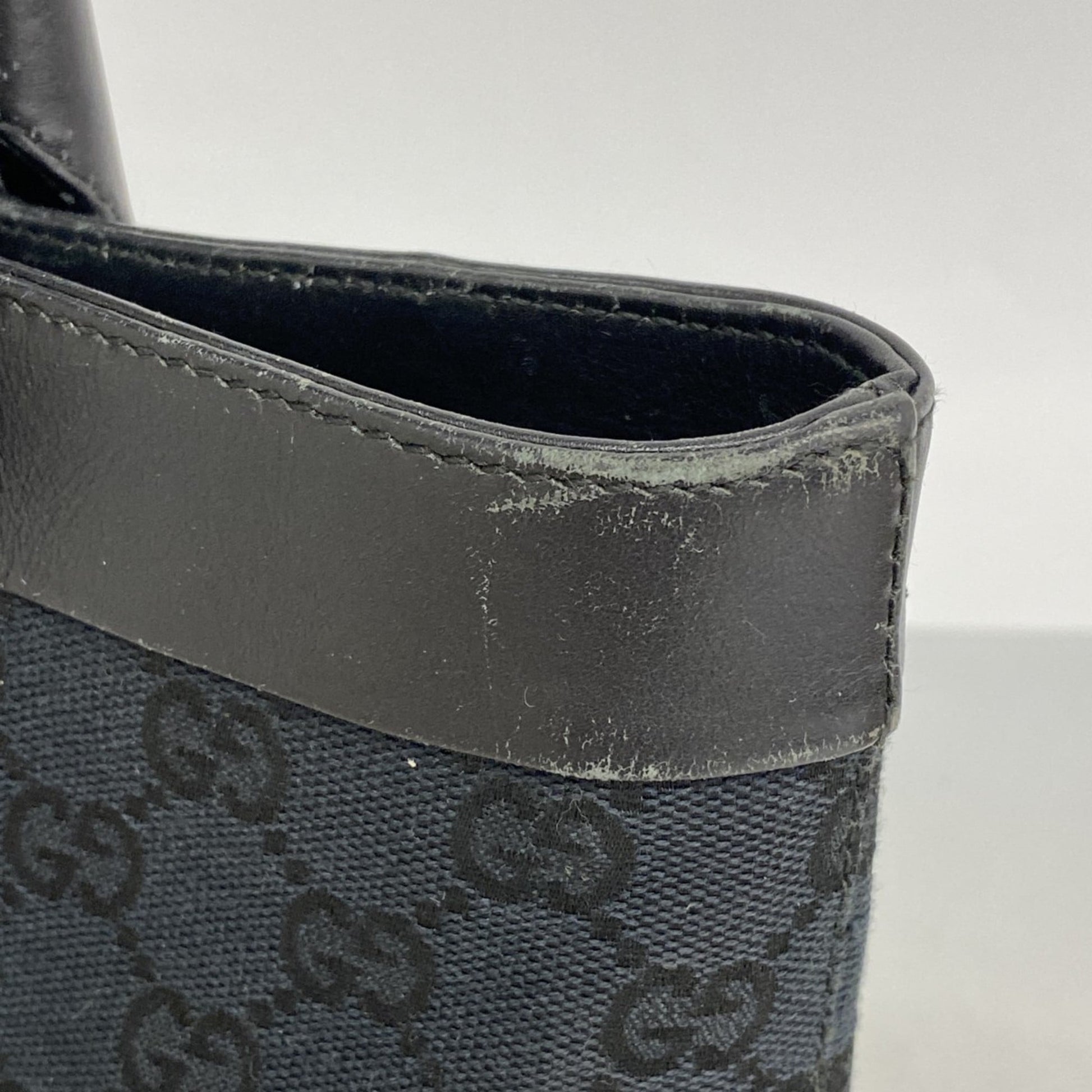 Gucci Black Canvas Tote Bag