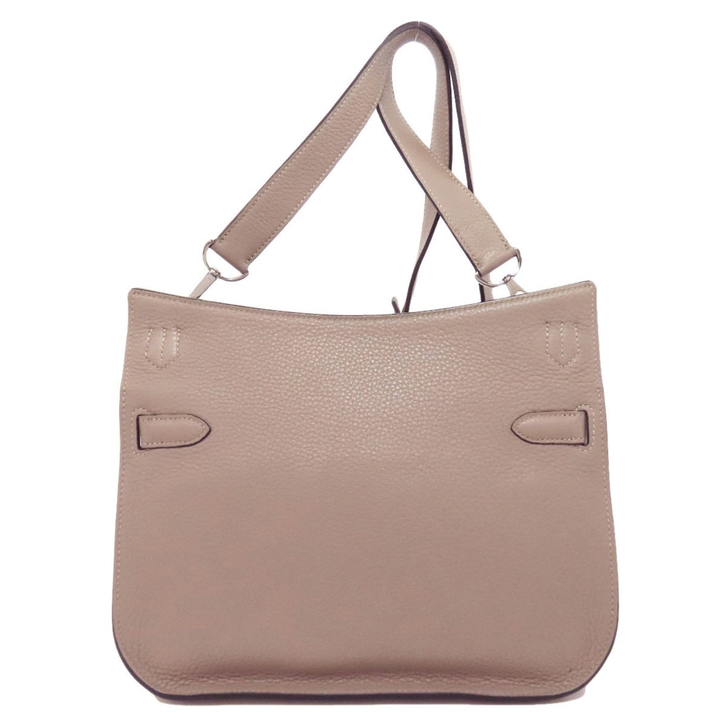 Hermes Taurillon Clemence Shoulder Bag Leather Gray Leather Shoulder Bag