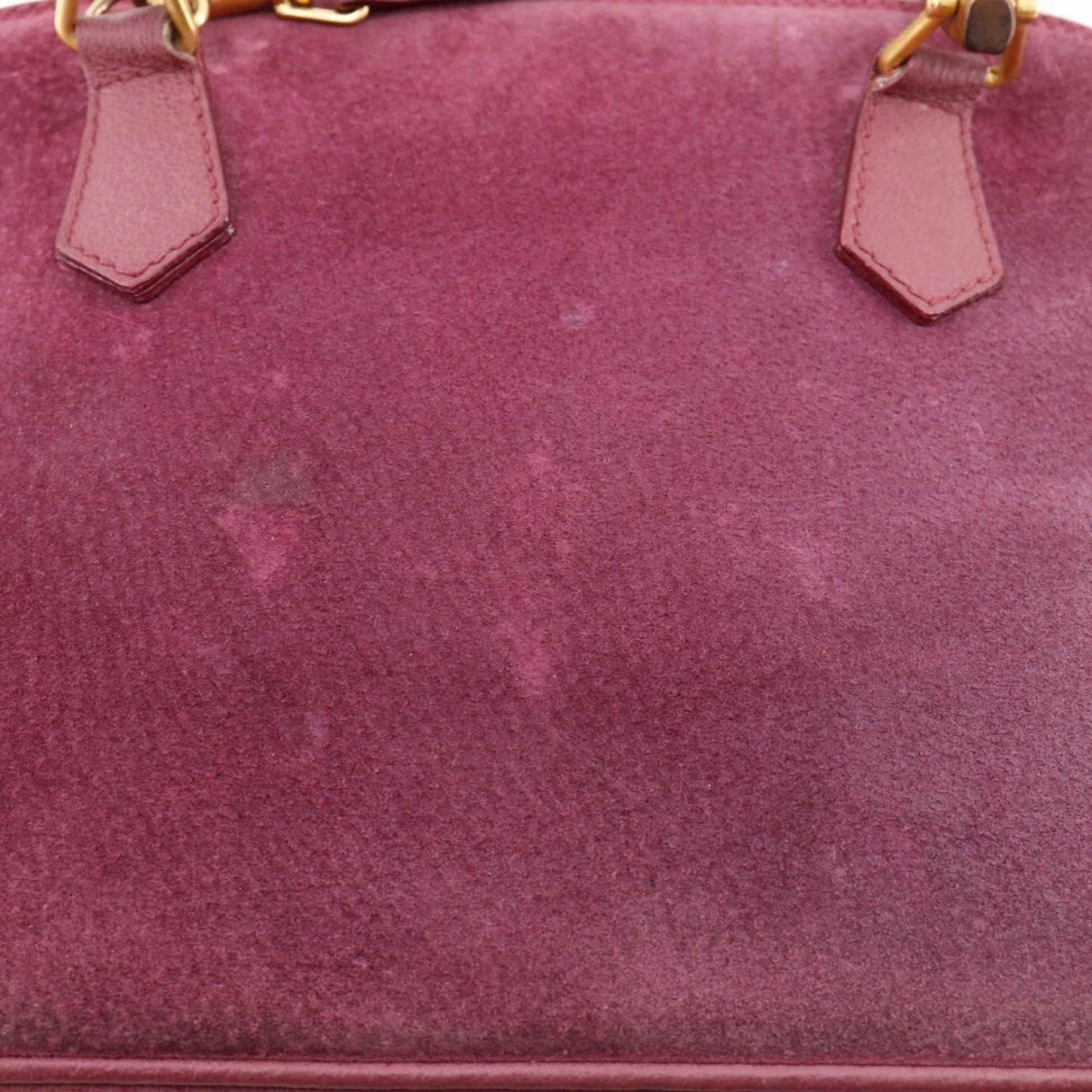 Gucci Purple Suede Handbag