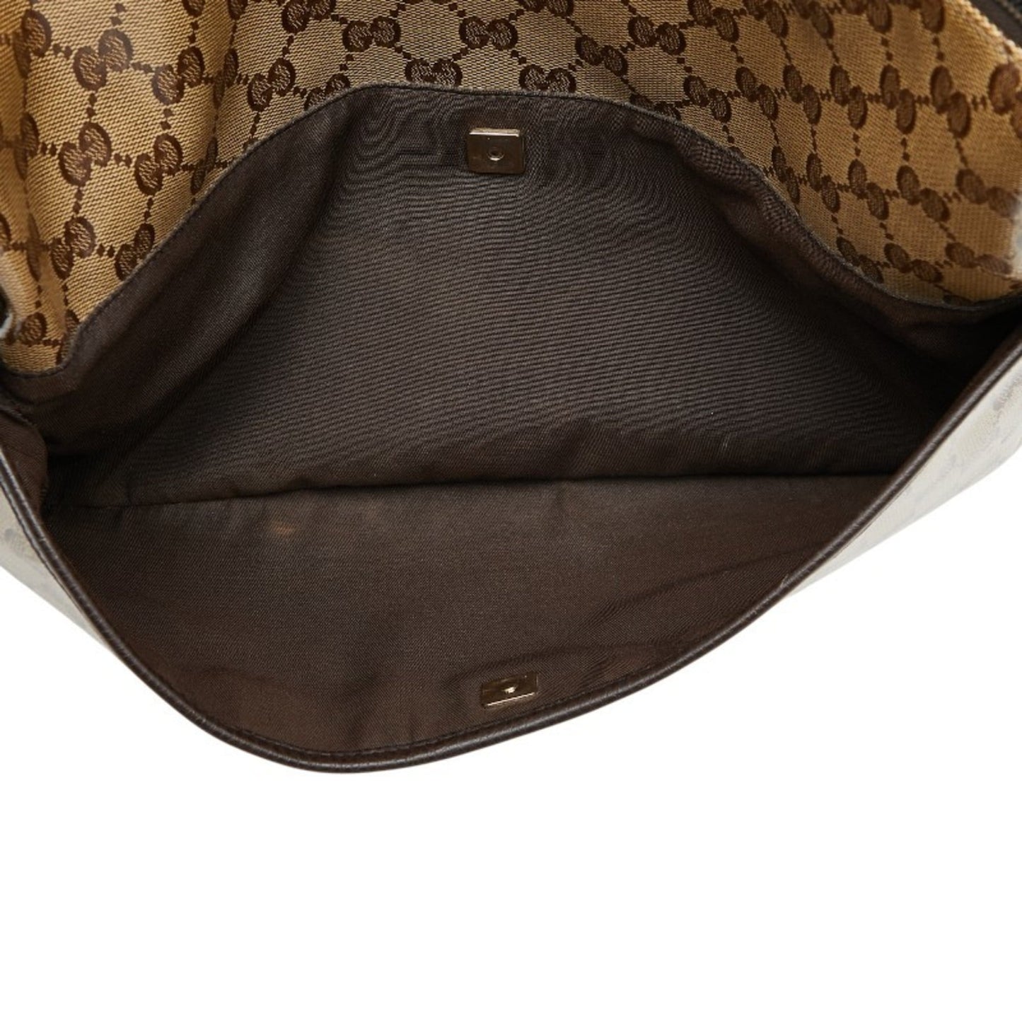 Gucci Beige Brown Pvc Leather Shoulder Bag