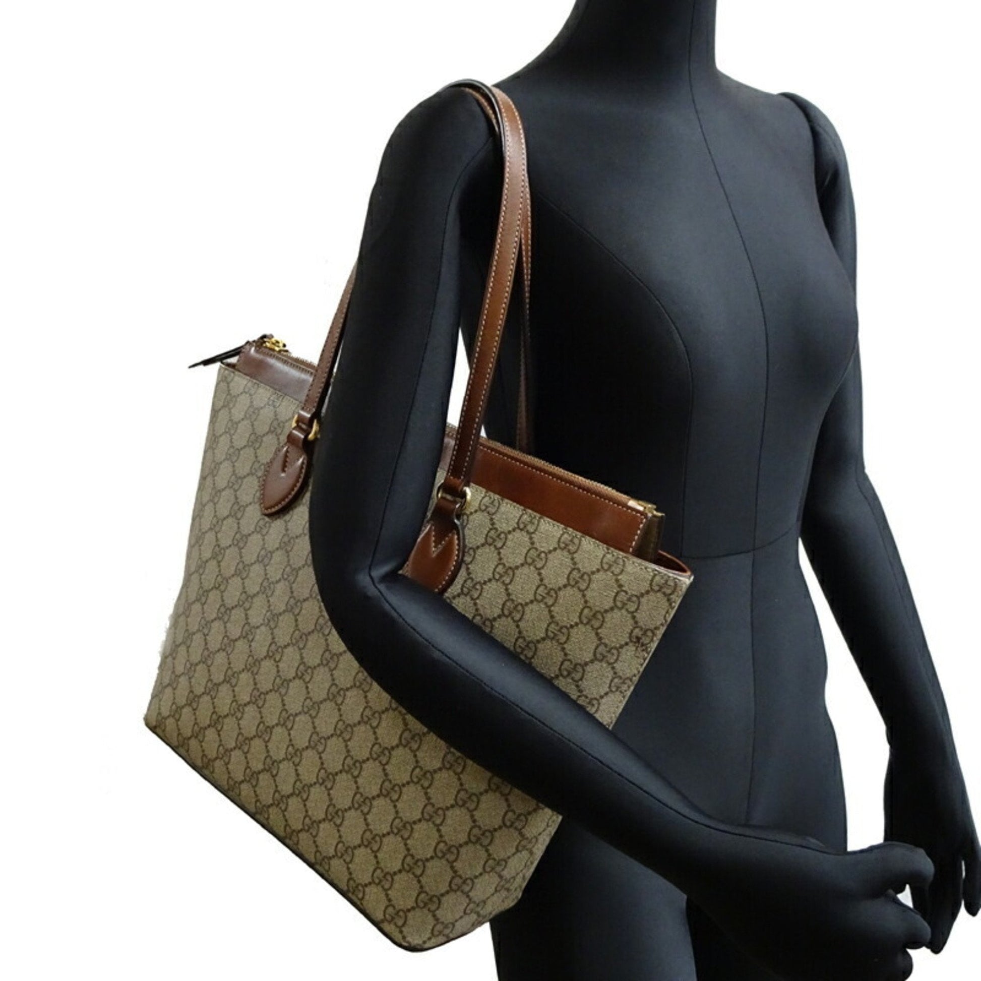 Gucci Beige Gg Supreme Shoulder Bag Tote Bag