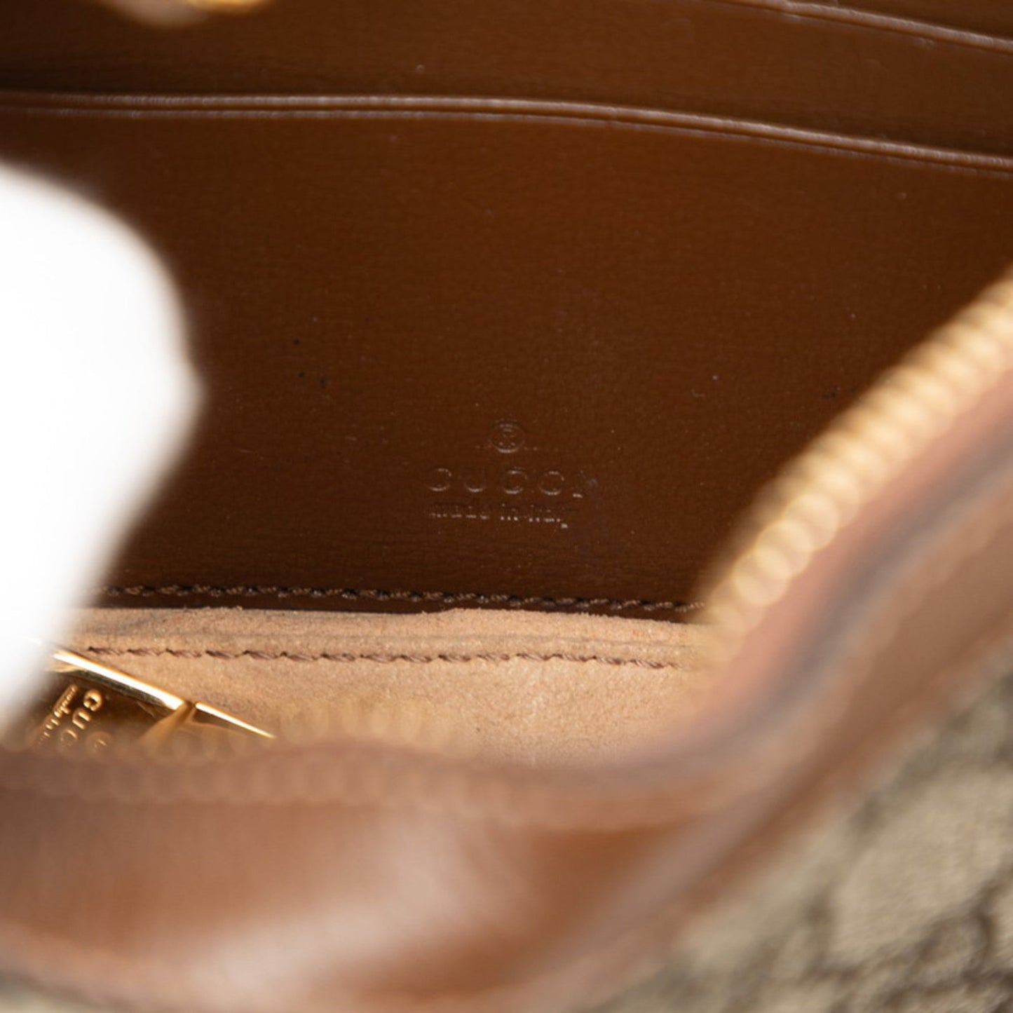 Gucci Beige Brown Gg Supreme Leather Shoulder Bag