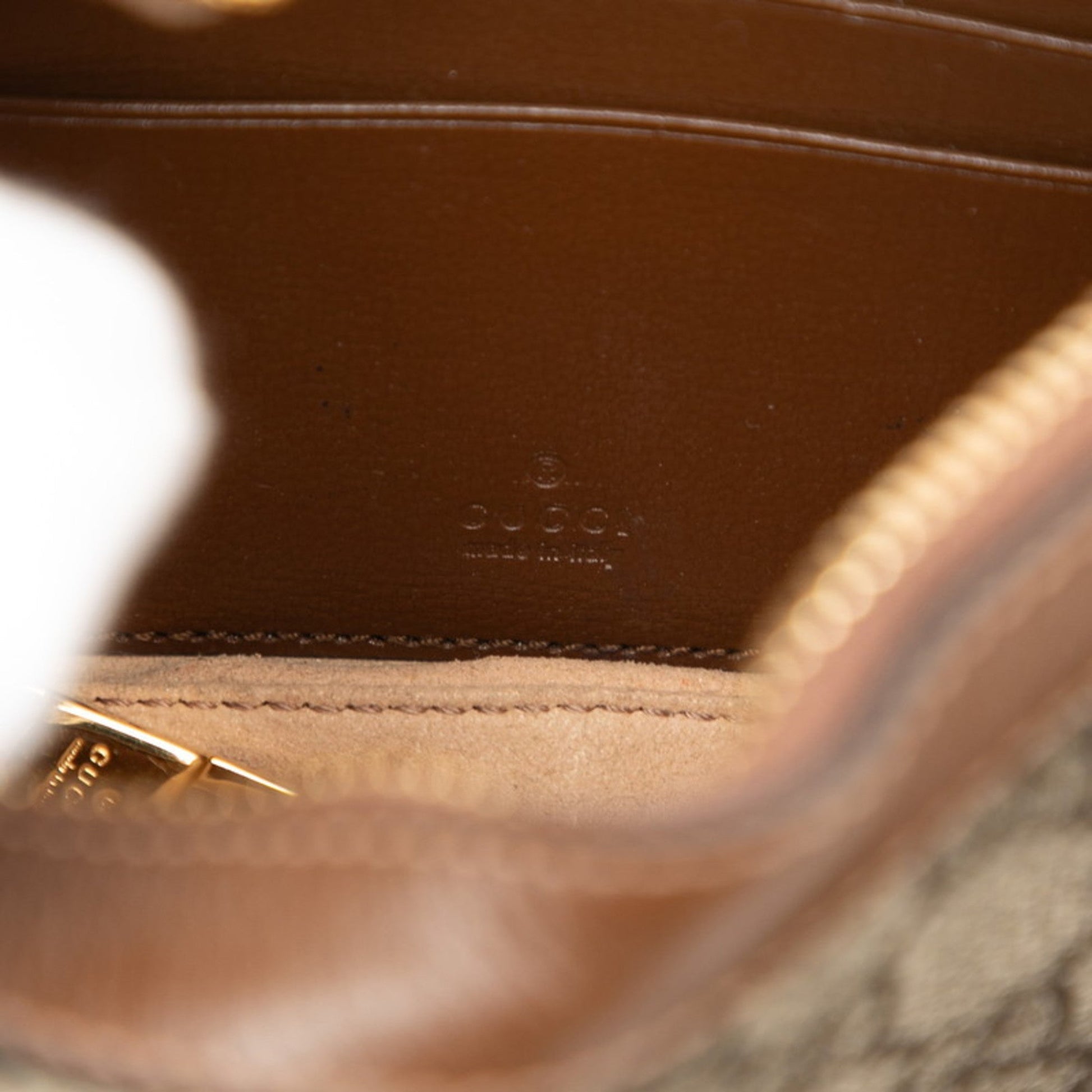 Gucci Beige Brown Gg Supreme Leather Shoulder Bag