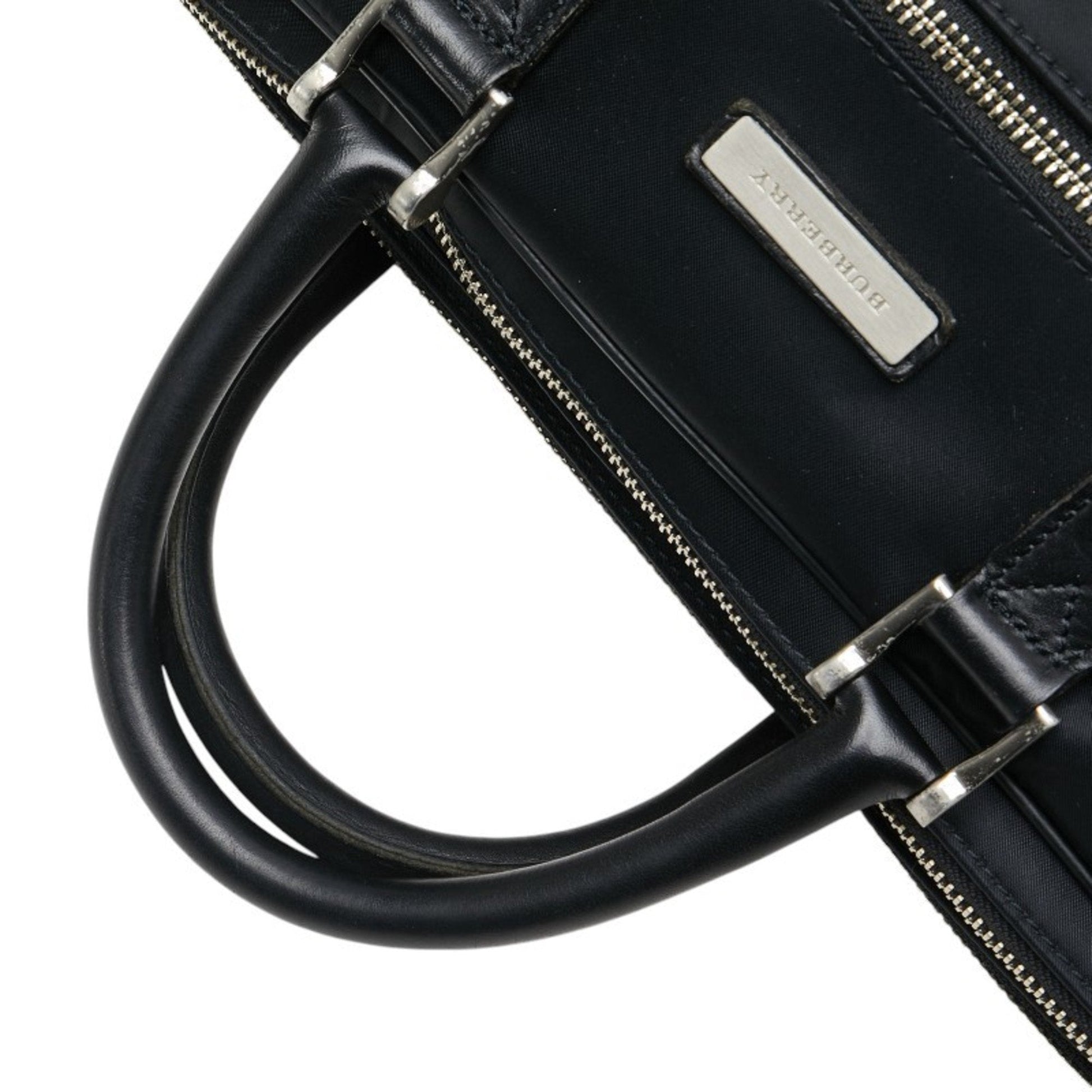 Burberry Shoulder Bag Leather Nylon Black Shoulder Bag 4
