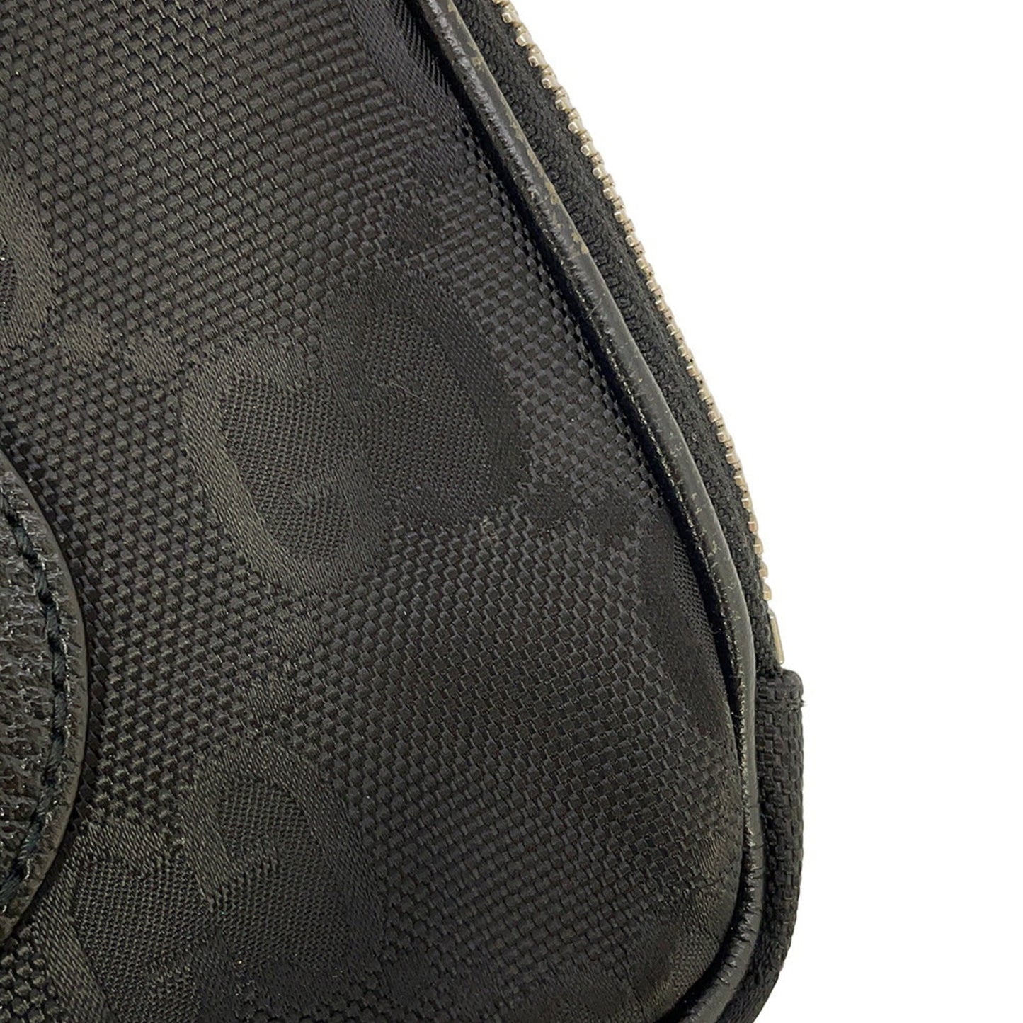 Gucci Black Nylon Leather Handbag Shoulder Bag