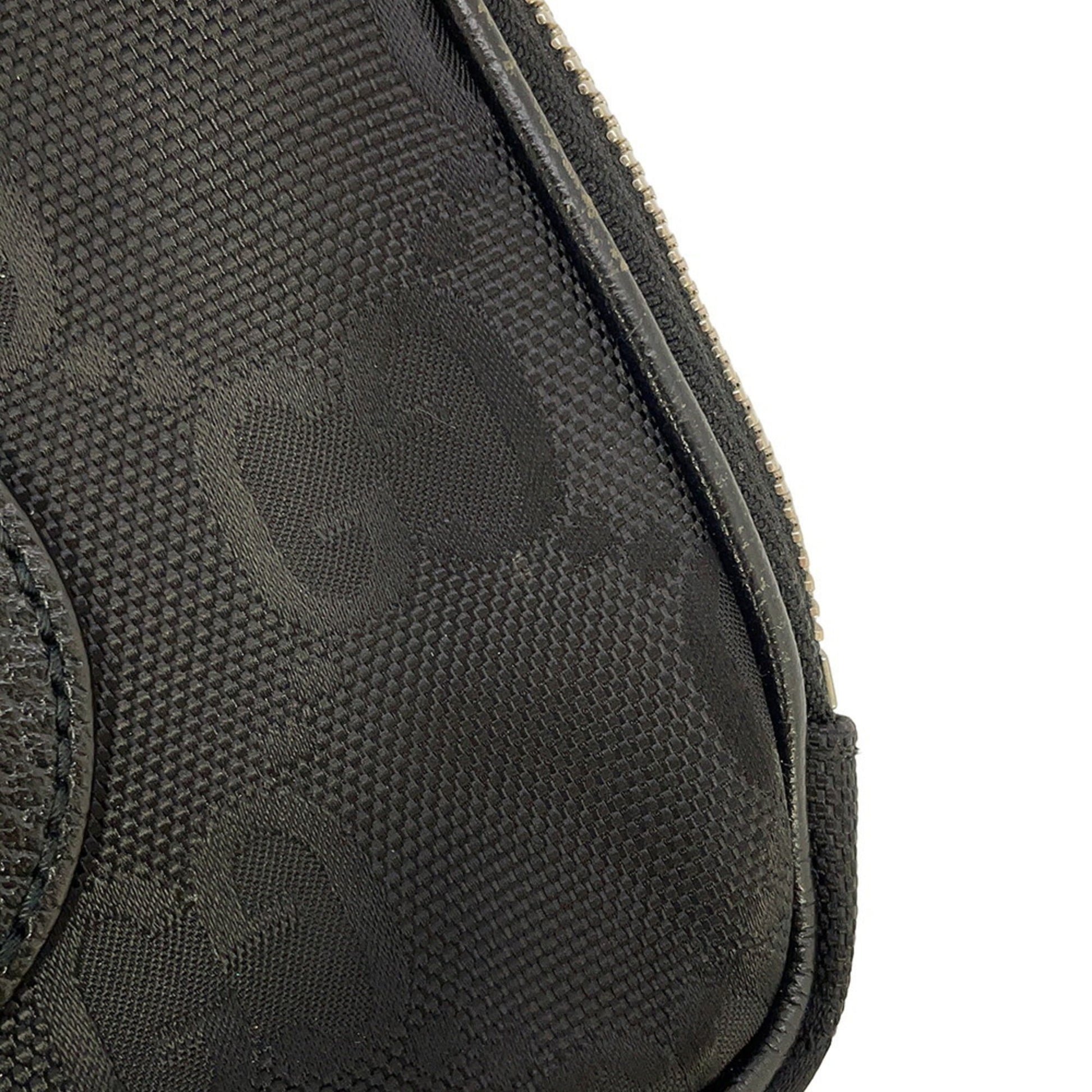 Gucci Black Nylon Leather Handbag Shoulder Bag