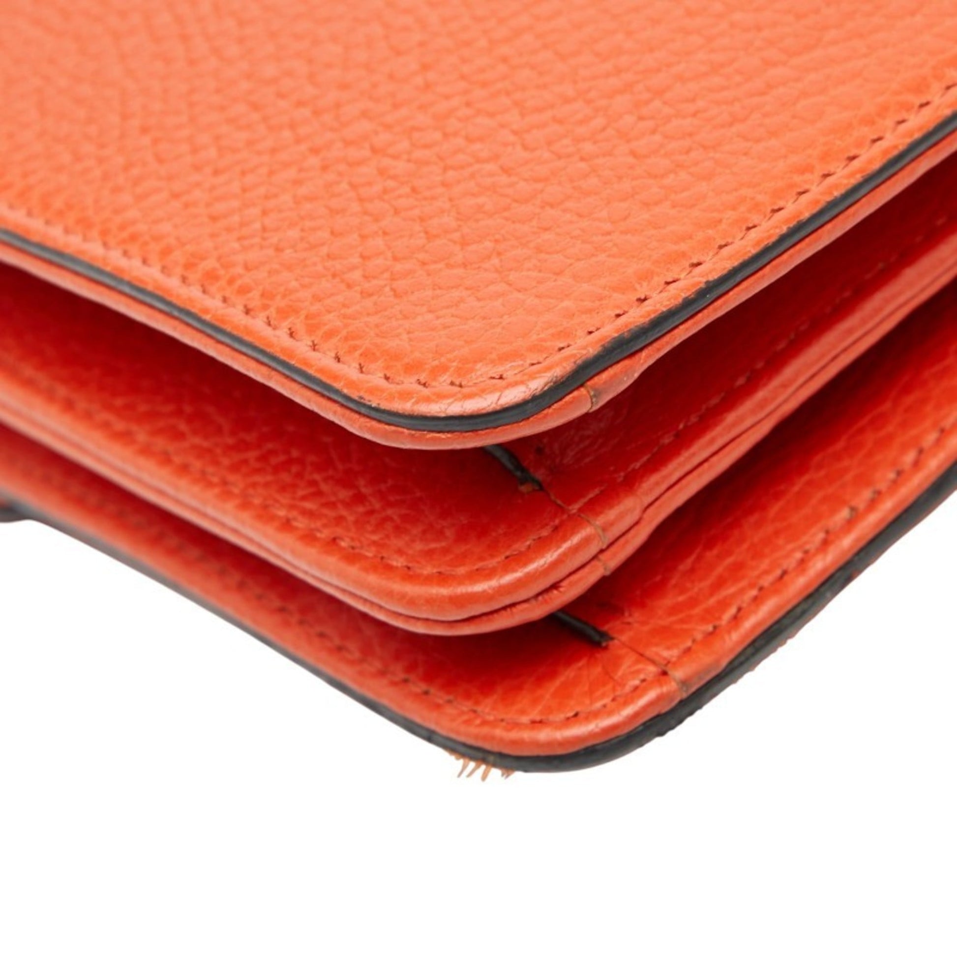 Gucci Orange Leather Shoulder Bag