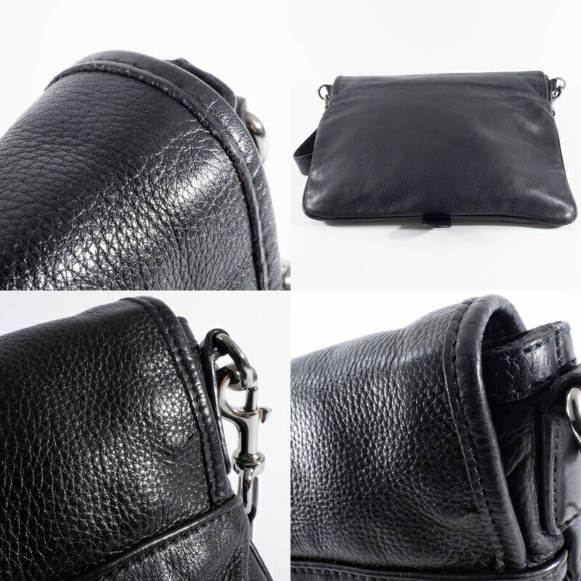 Gucci Black Leather Shoulder Bag