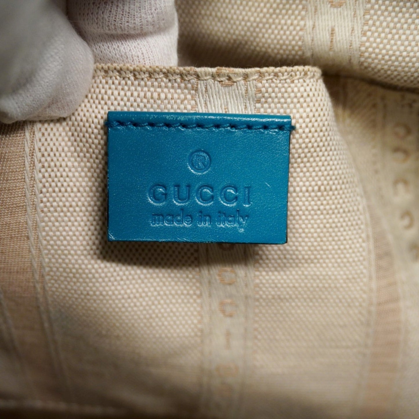 Gucci Blue Leather Shoulder Bag