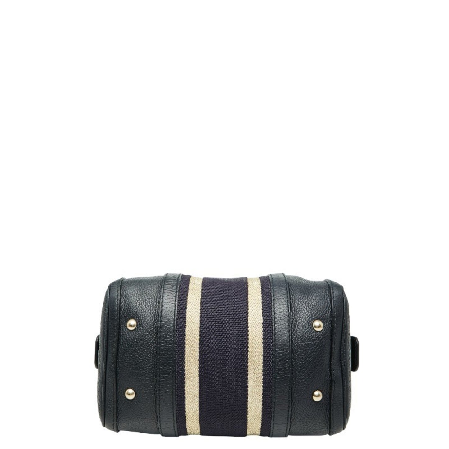 Gucci Black Multi-Color Canvas Leather Boston Bag Shoulder Bag