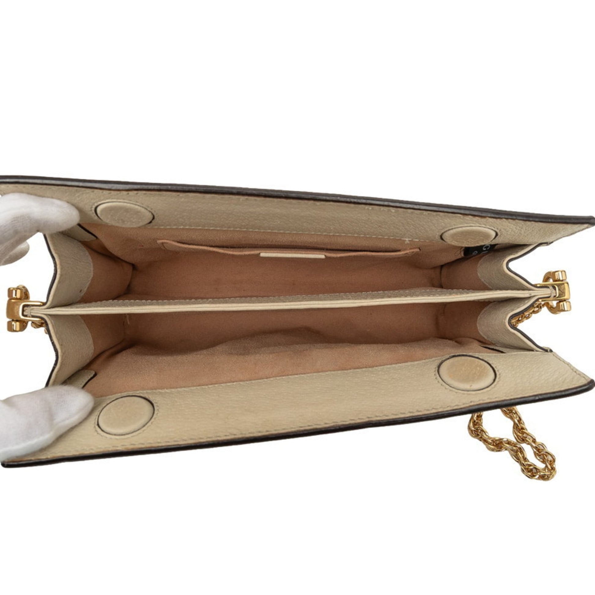 Gucci Beige Multi-Color Leather Shoulder Bag