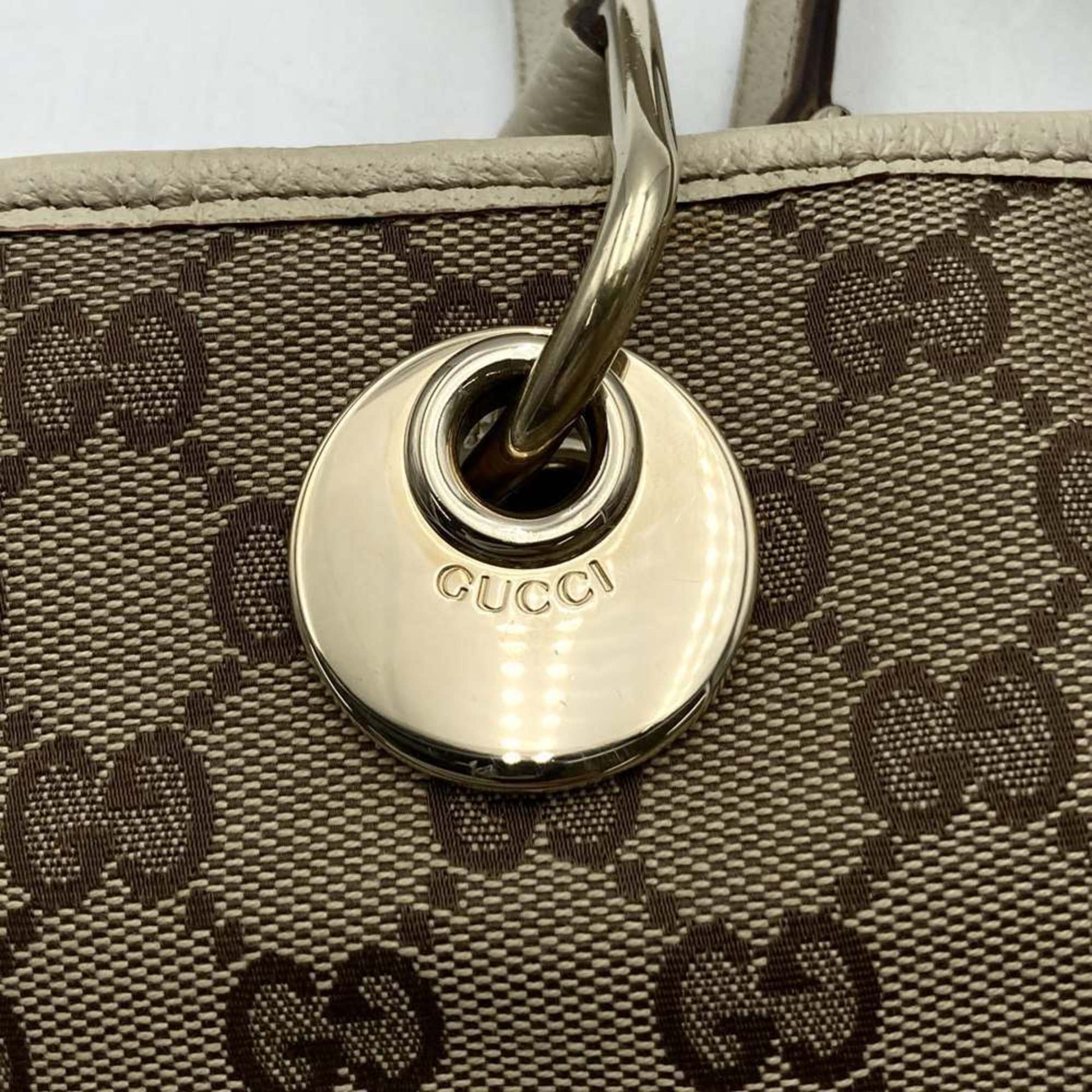 Gucci Gg Canvas Beige Gg Canvas Shoulder Bag Tote Bag