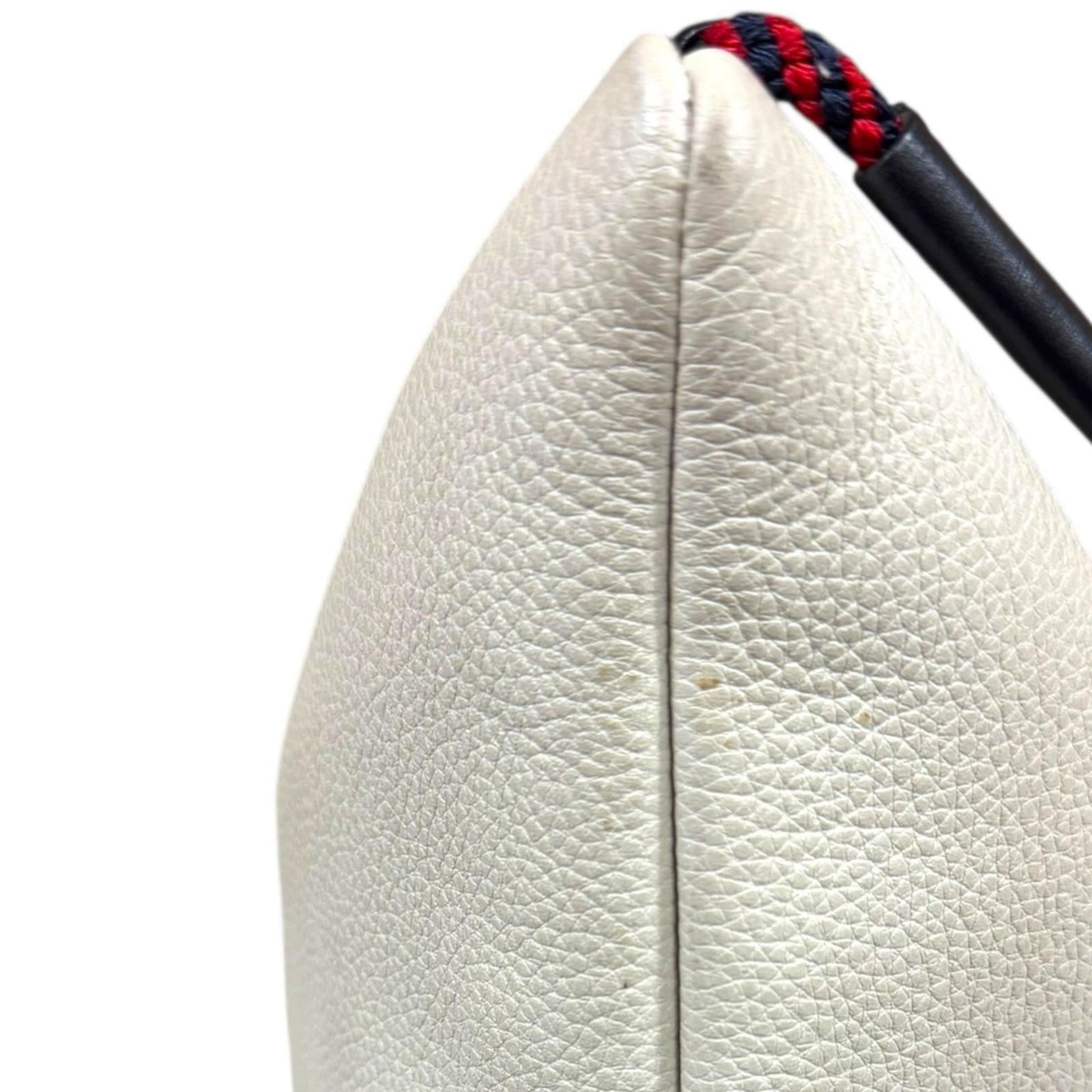 Gucci White Leather Backpack Basket