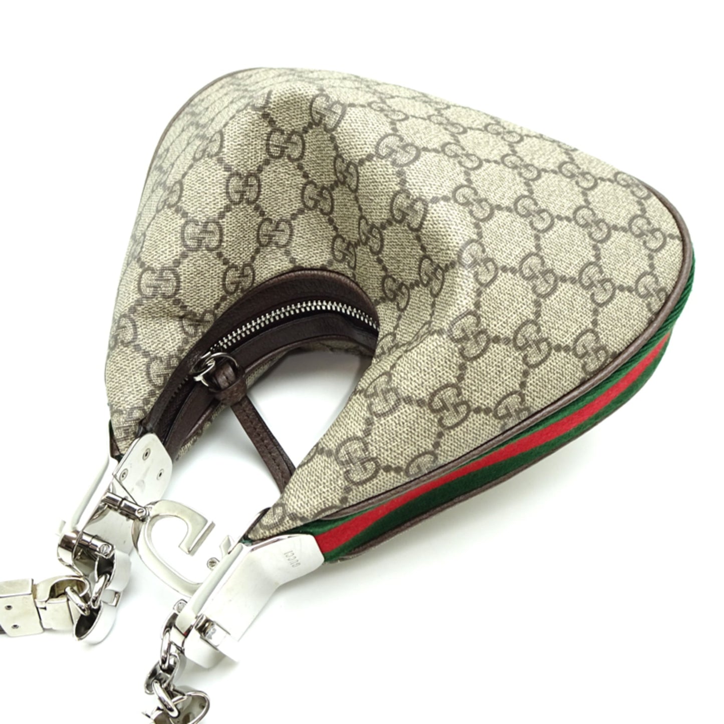 Gucci Beige Brown Orange Gg Supreme Leather Shoulder Bag