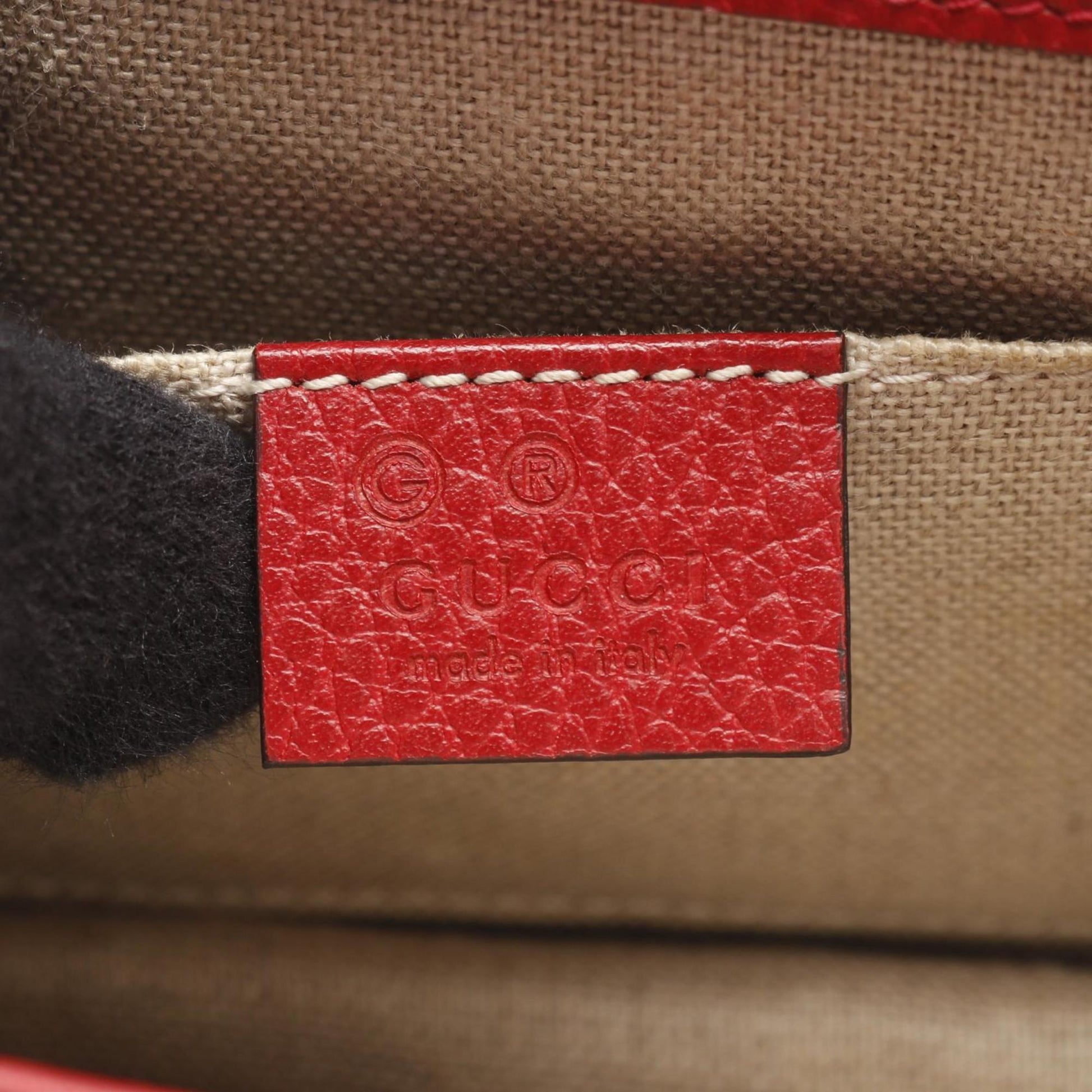 Gucci Red Color Leather Shoulder Bag