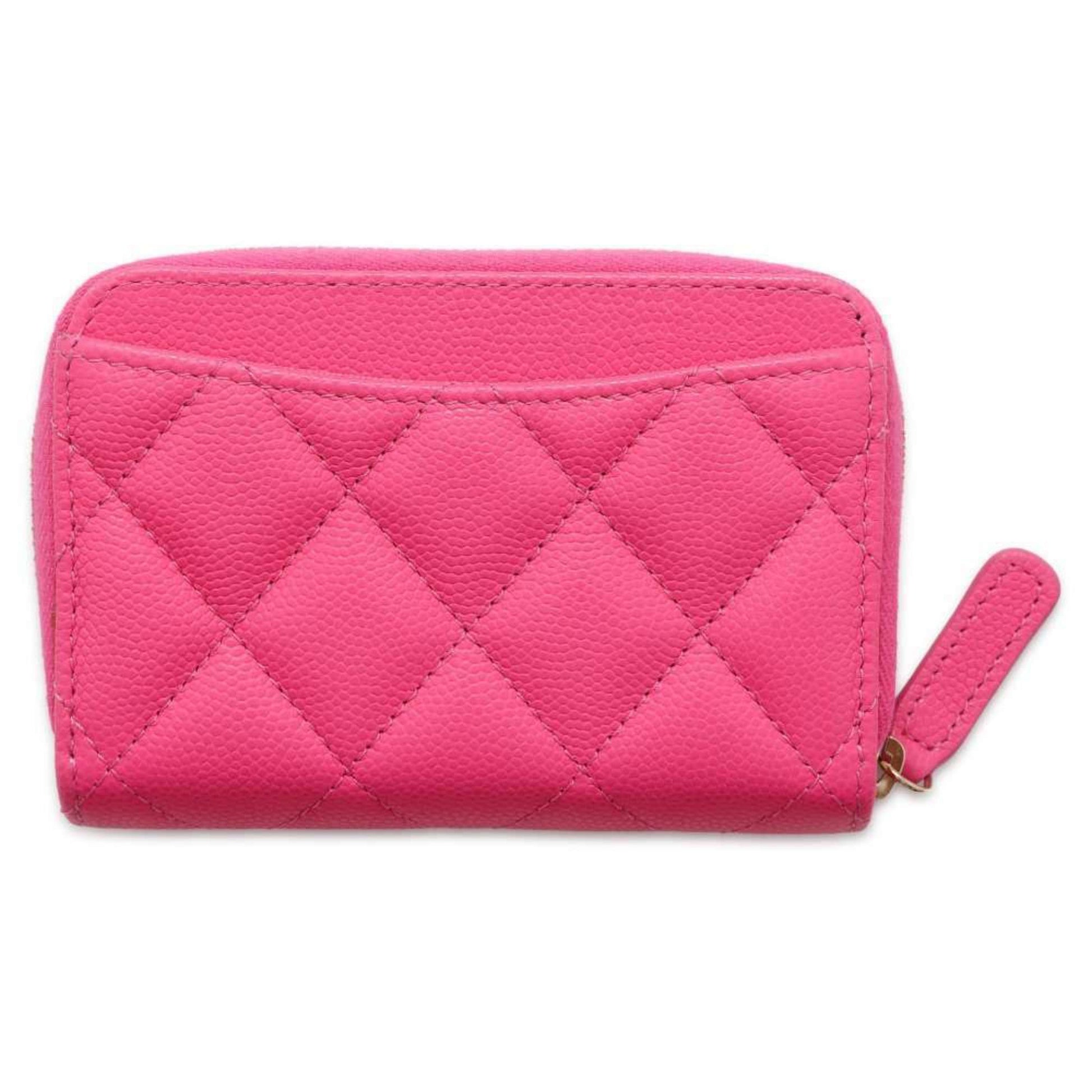 Chanel Wallet/Coin Case Classic Zip Coin Purse Matelasse Coco Mark Caviar Skin AP0216